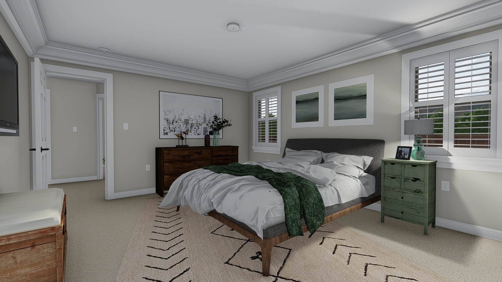 Master Bedroom of this 3-Bedroom, 1660 Sq Ft Plan - 187-1172