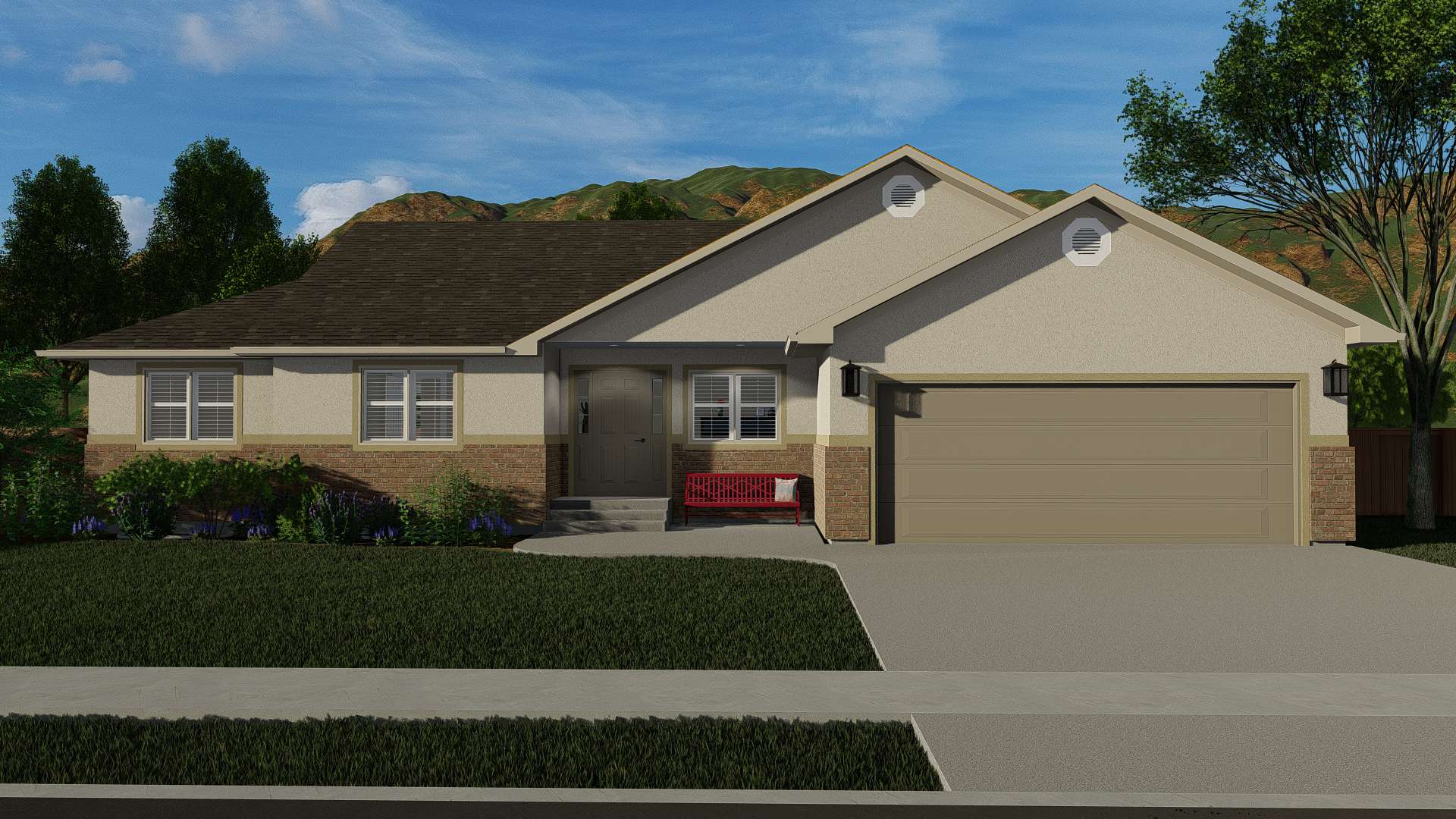 Small Ranch style house (ThePlanCollection: Plan #187-1172)