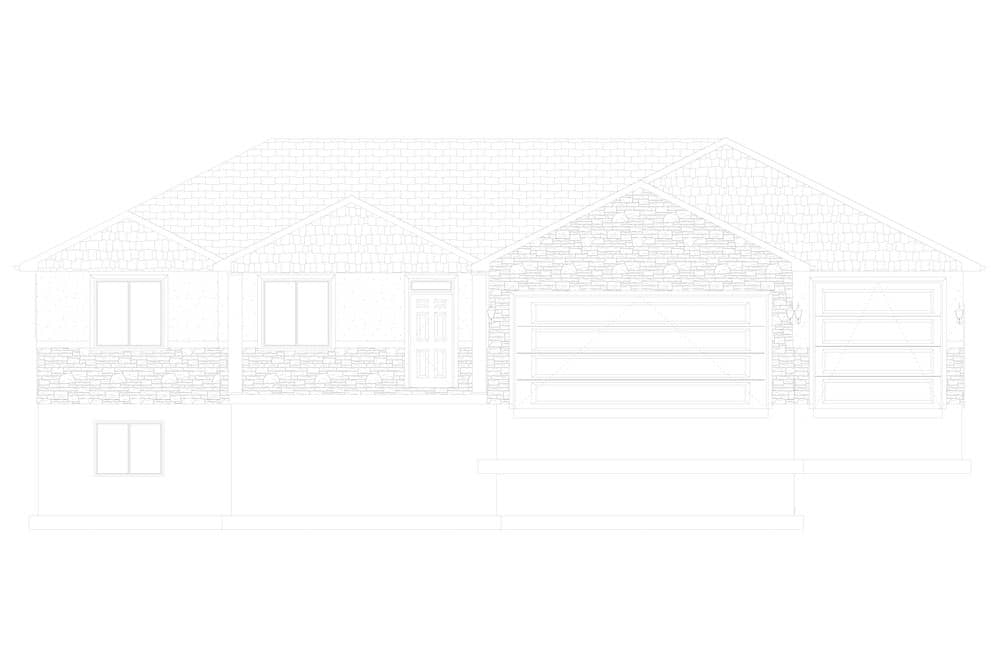 Home Plan Front Elevation of this 3-Bedroom,1699 Sq Ft Plan -187-1173