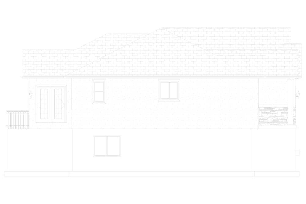 Home Plan Left Elevation of this 3-Bedroom,1699 Sq Ft Plan -187-1173