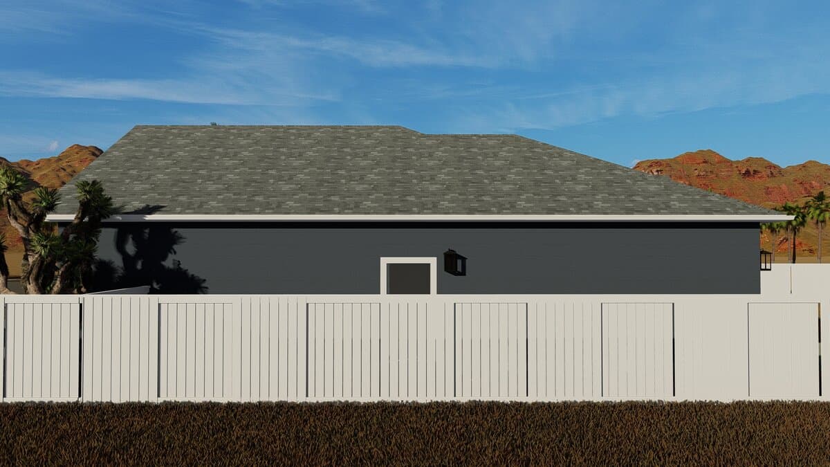 Side View of this 3-Bedroom, 1699 Sq Ft Plan - 187-1173