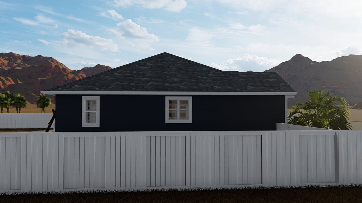 Side View of this 3-Bedroom, 1699 Sq Ft Plan - 187-1173