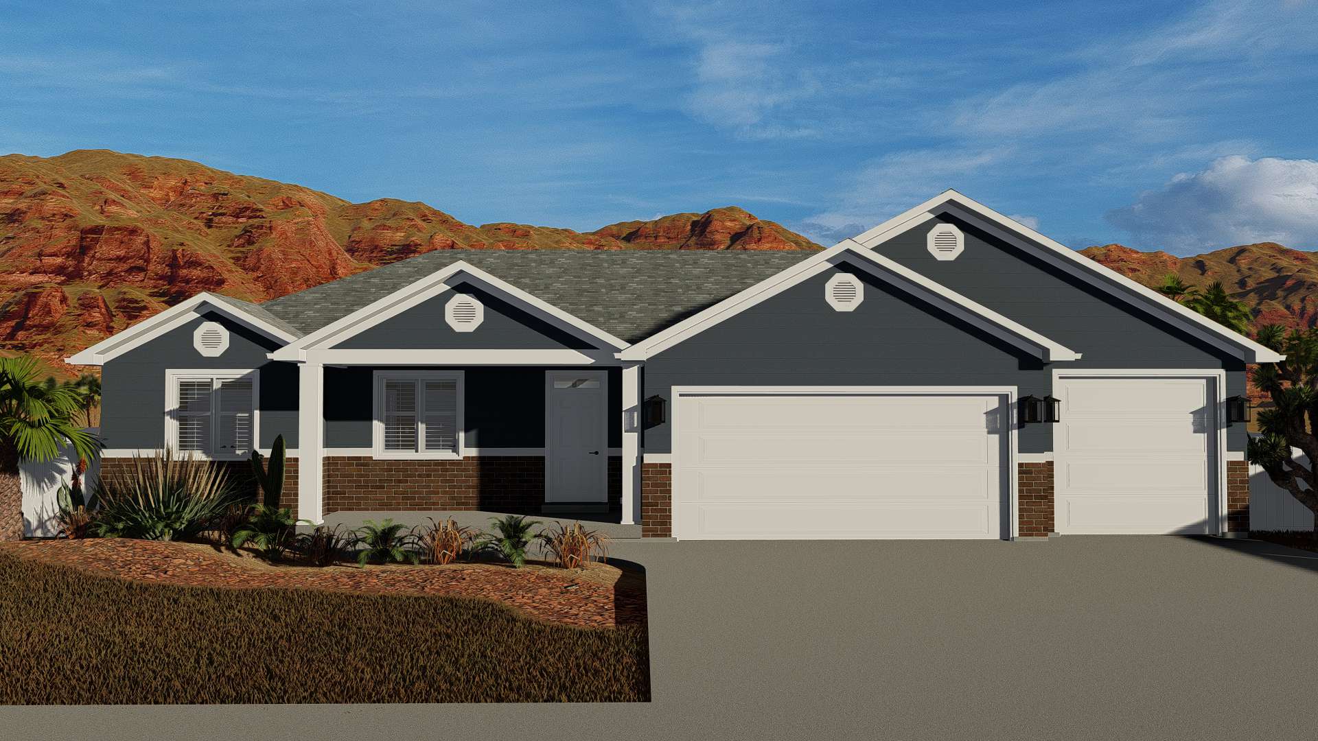 Country Ranch home (ThePlanCollection: Plan #187-1173)