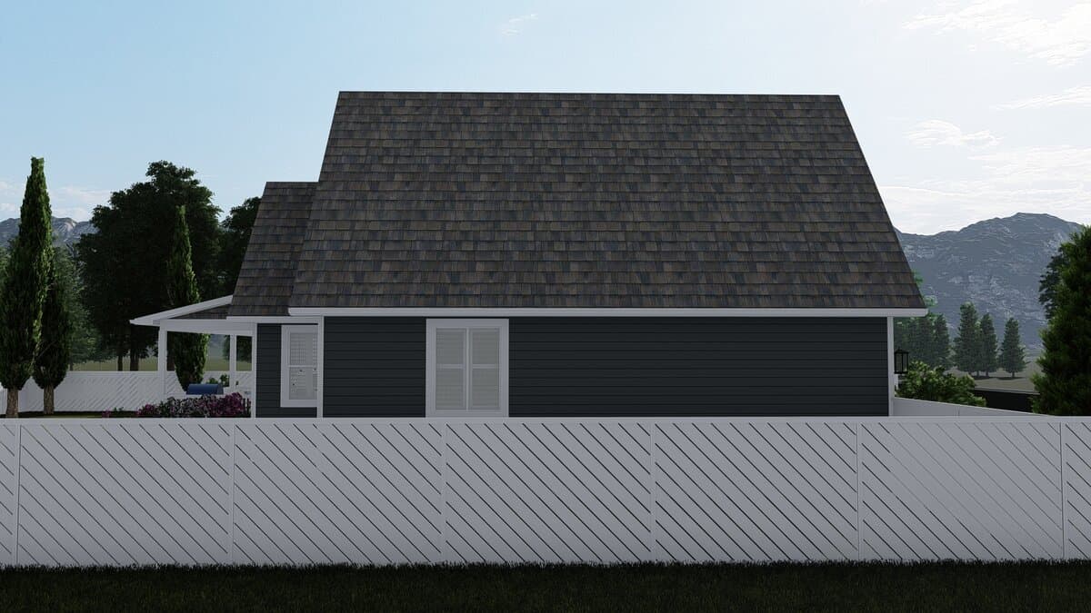 Side View of this 2-Bedroom, 1641 Sq Ft Plan - 187-1174