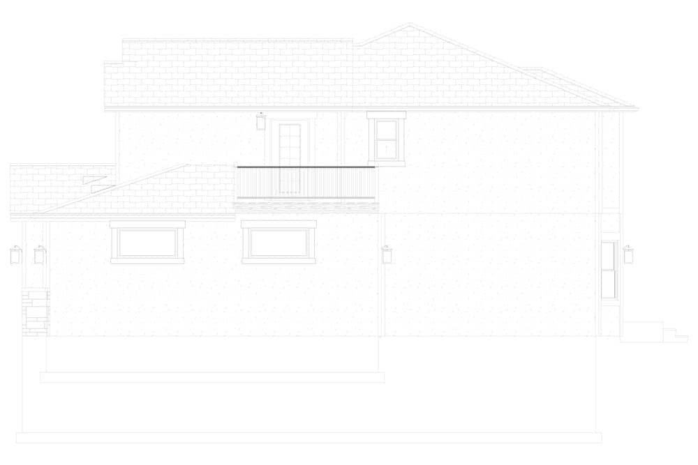 Home Plan Right Elevation of this 4-Bedroom,2313 Sq Ft Plan -187-1175