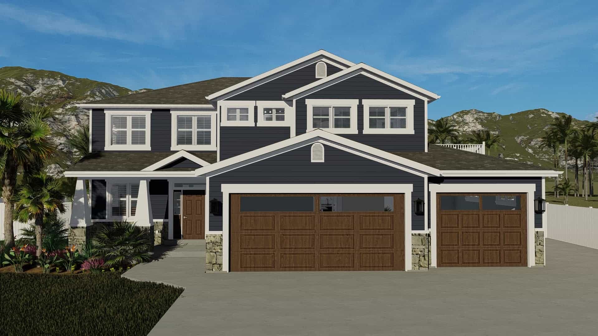 Front View of this 4-Bedroom,2313 Sq Ft Plan -187-1175