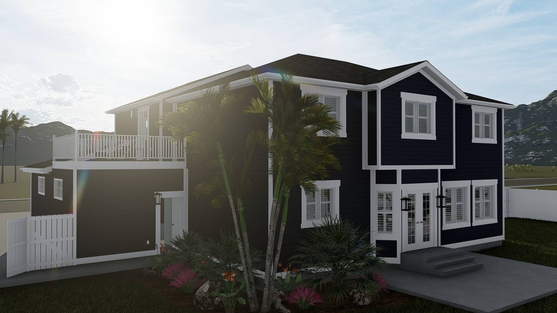 Rear View of this 4-Bedroom,2313 Sq Ft Plan -187-1175