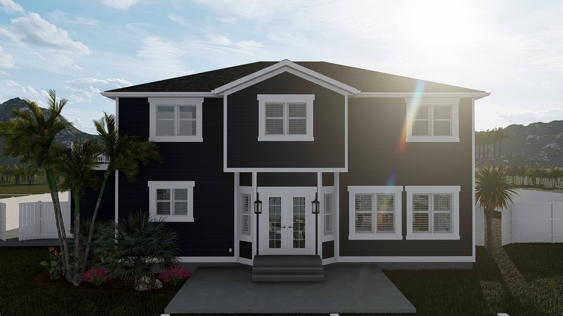 Rear View of this 4-Bedroom,2313 Sq Ft Plan -187-1175