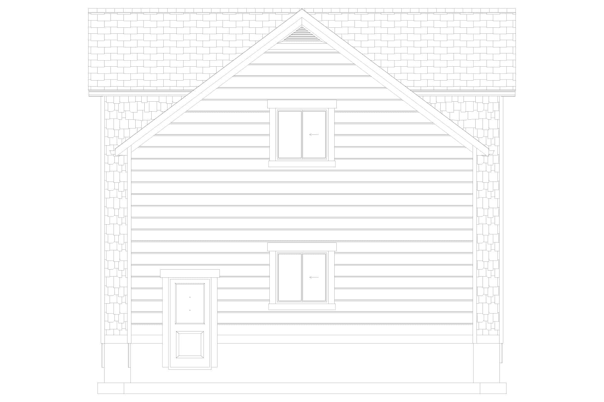 Home Plan Right Elevation of this 1-Bedroom,2296 Sq Ft Plan -187-1176