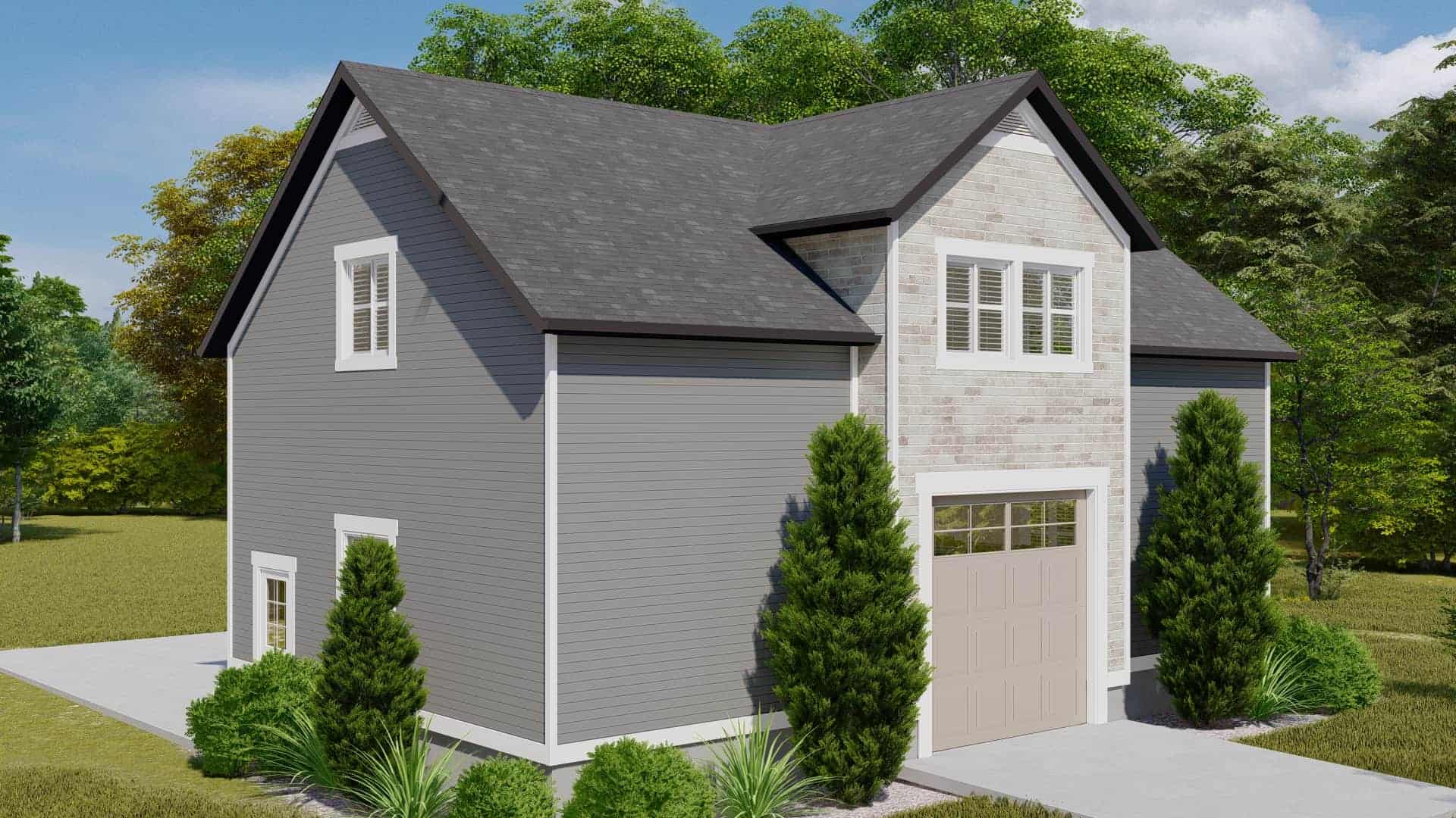 Right Side View of this 1-Bedroom,2296 Sq Ft Plan -187-1176