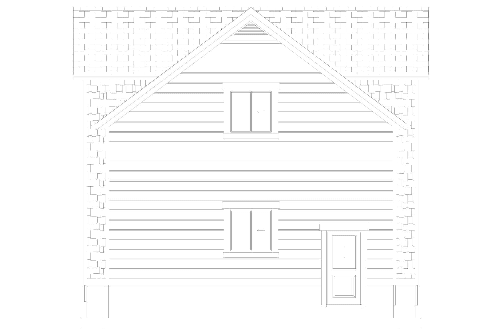 Home Plan Left Elevation of this 1-Bedroom,2296 Sq Ft Plan -187-1176