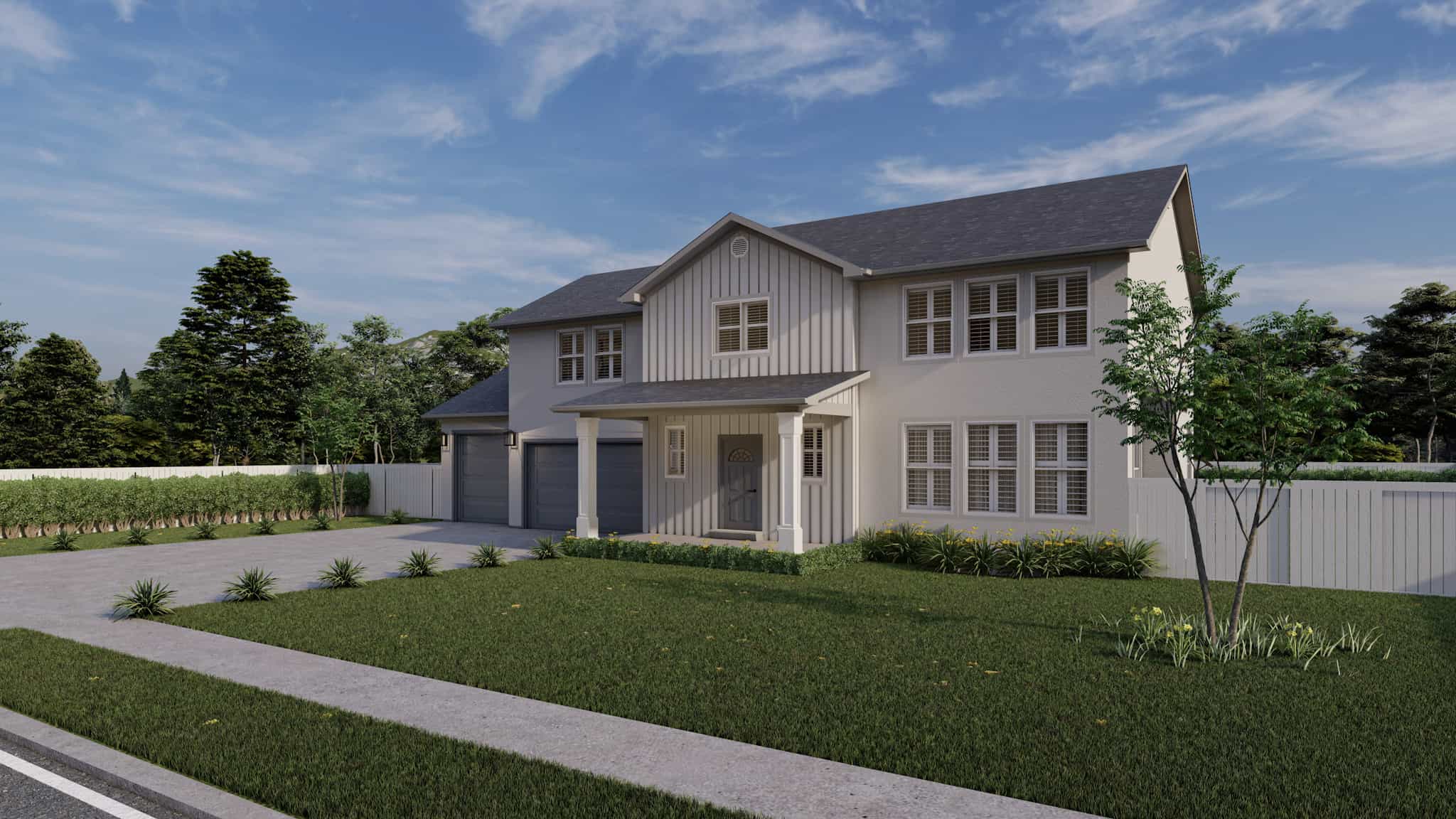 Right Side View of this 4-Bedroom,2864 Sq Ft Plan -187-1177