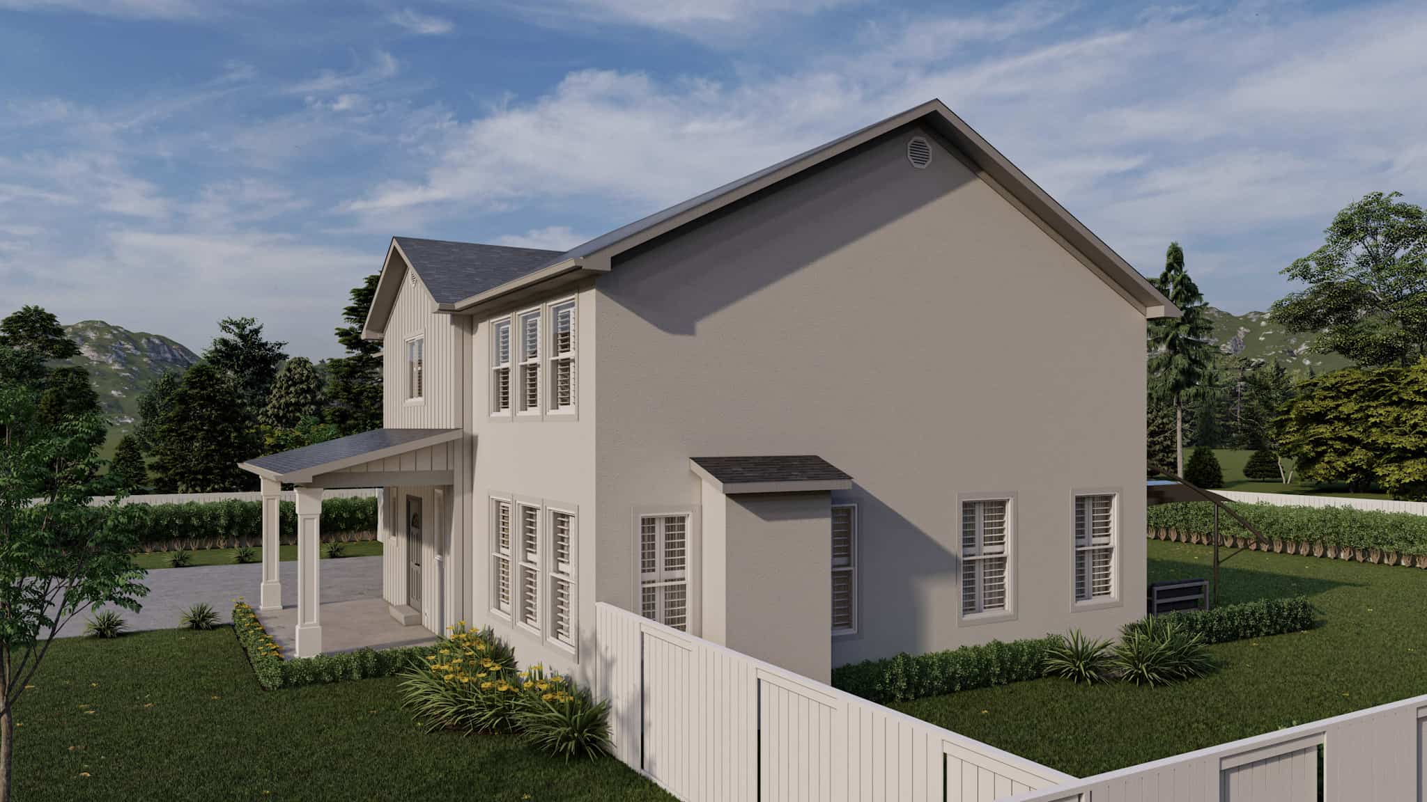 Right Side View of this 4-Bedroom,2864 Sq Ft Plan -187-1177