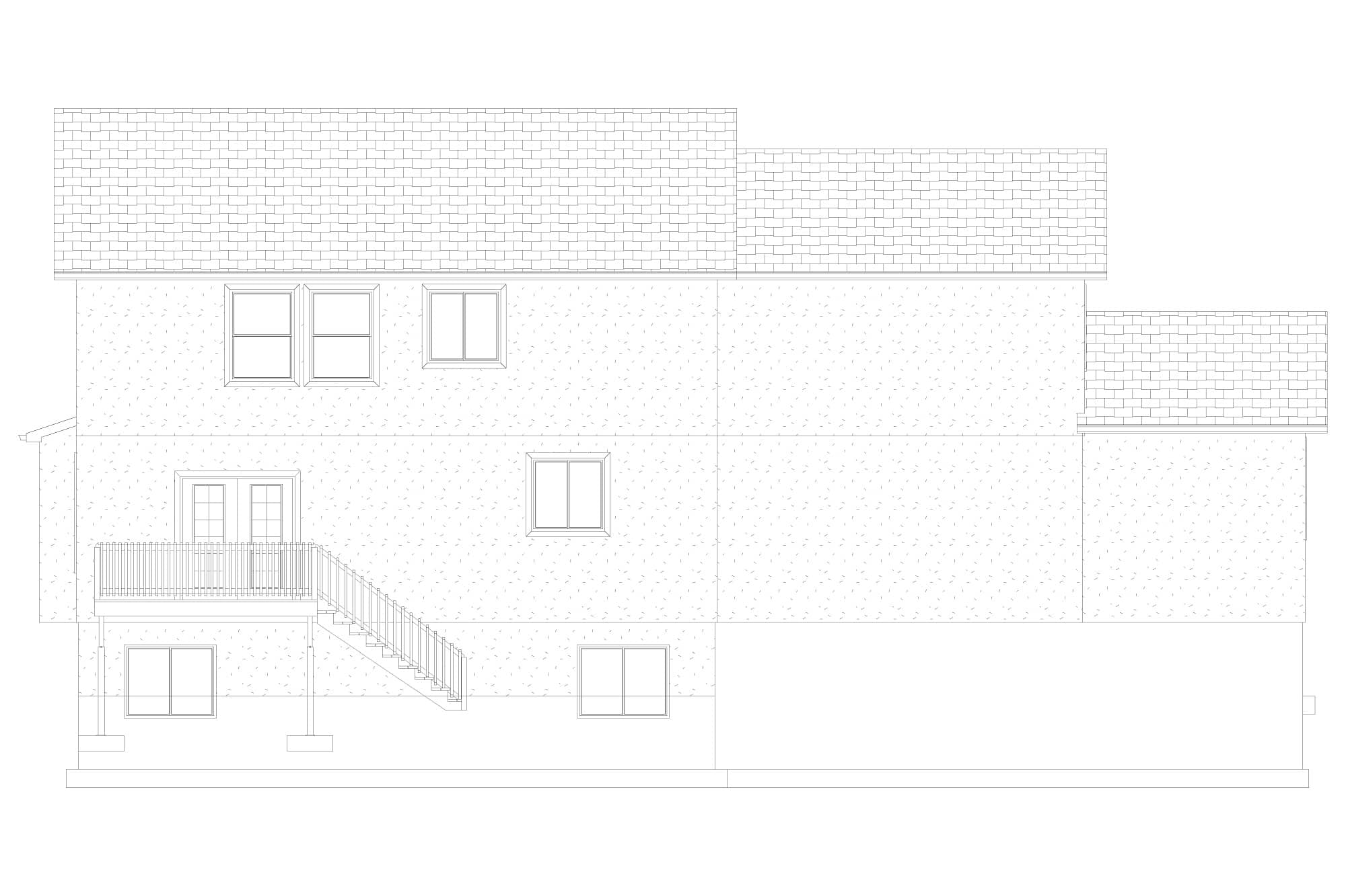 Home Plan Rear Elevation of this 4-Bedroom,2864 Sq Ft Plan -187-1177