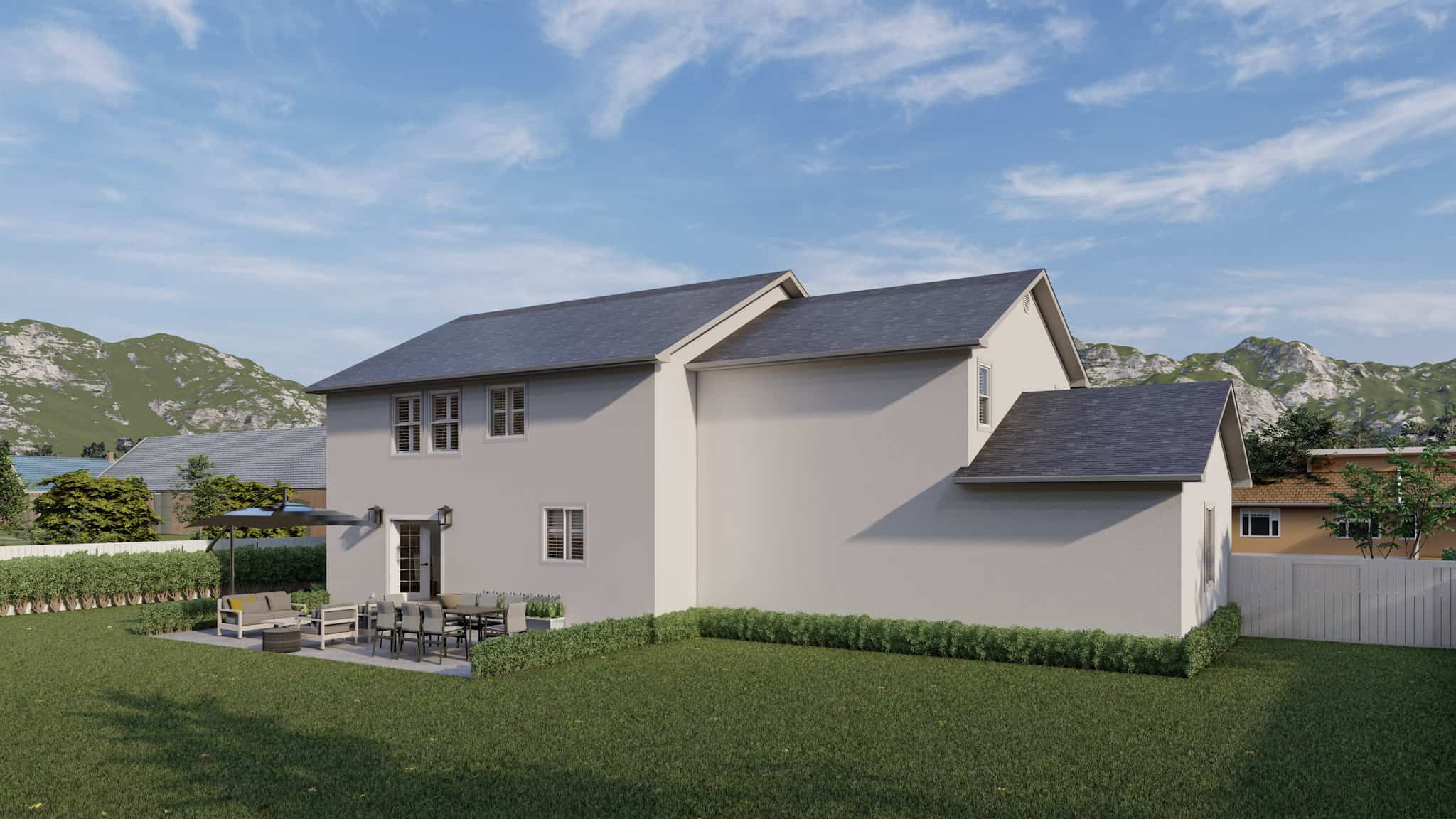 Rear View of this 4-Bedroom,2864 Sq Ft Plan -187-1177