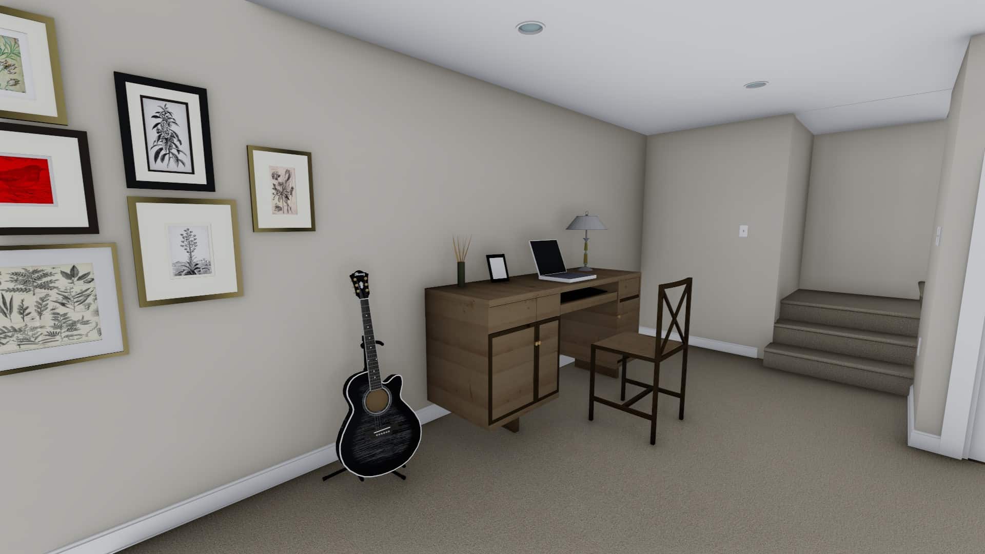 Family Room of this 3-Bedroom,943 Sq Ft Plan -187-1178