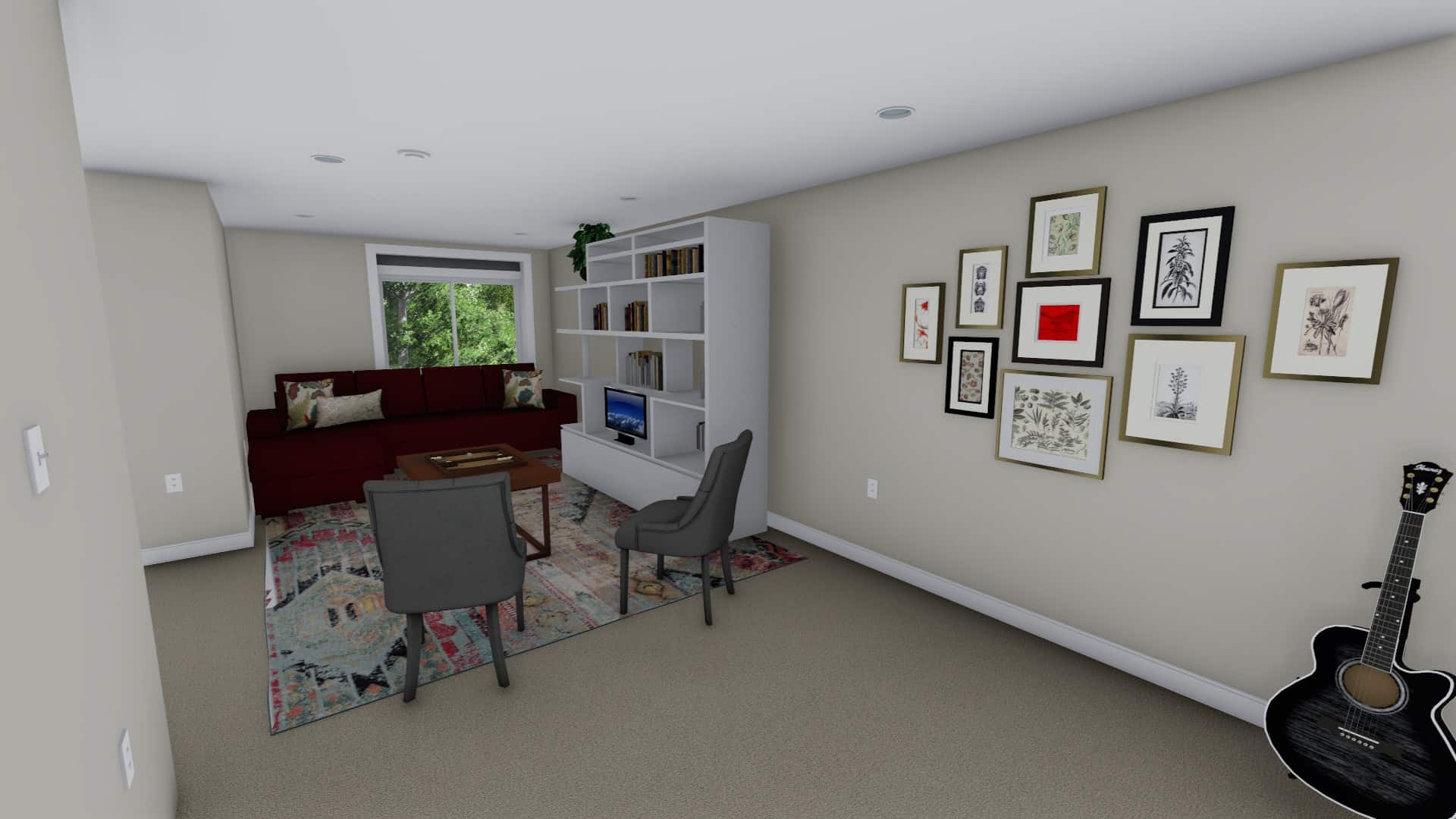 Family Room of this 3-Bedroom,943 Sq Ft Plan -187-1178