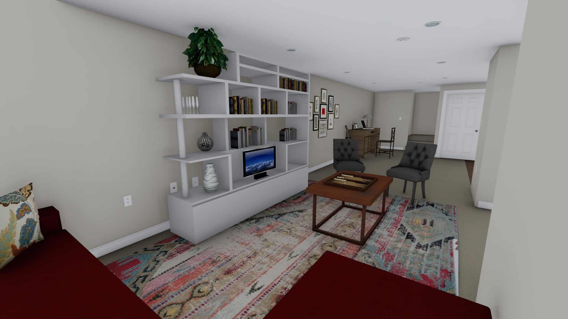 Family Room of this 3-Bedroom,943 Sq Ft Plan -187-1178