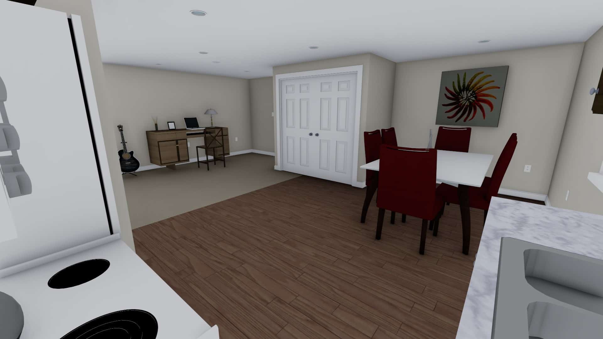 Dining Room of this 3-Bedroom,943 Sq Ft Plan -187-1178