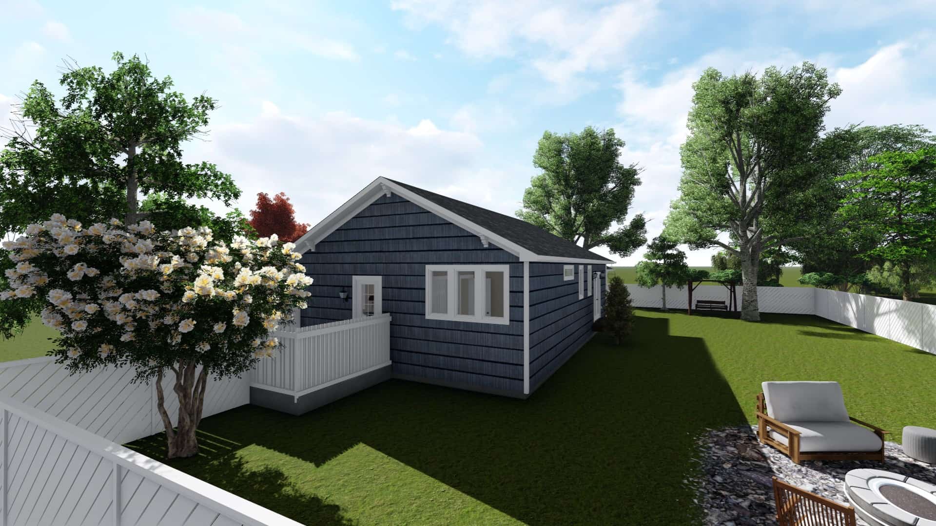 Rear View of this 3-Bedroom,943 Sq Ft Plan -187-1178