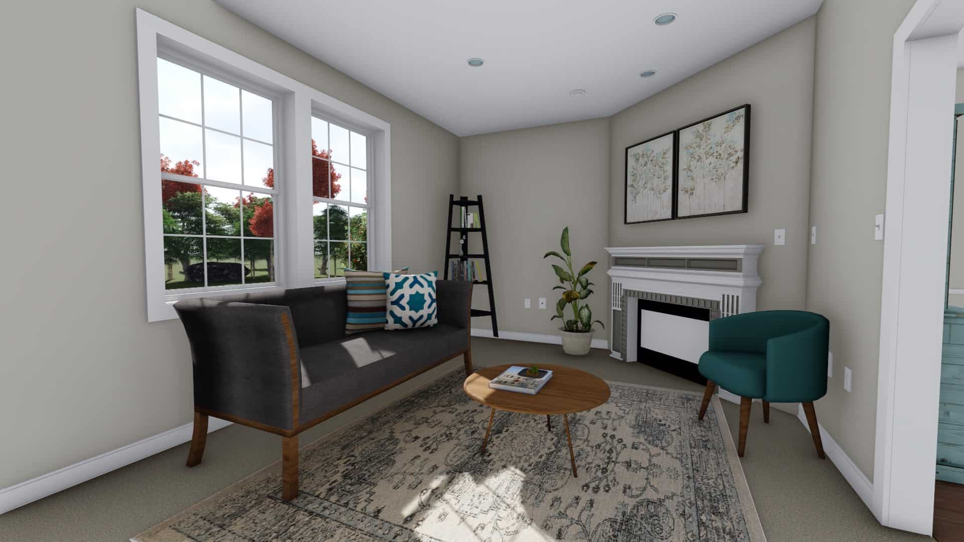 Family Room of this 3-Bedroom,943 Sq Ft Plan -187-1178