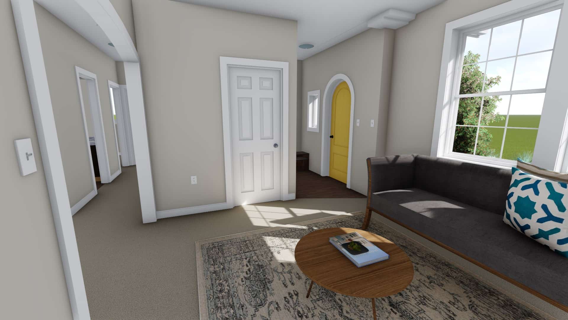 Family Room of this 3-Bedroom,943 Sq Ft Plan -187-1178