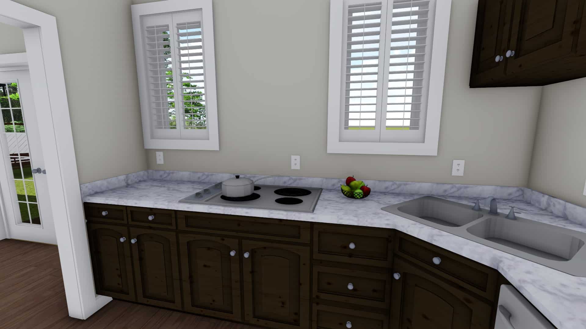 Kitchen of this 3-Bedroom,943 Sq Ft Plan -187-1178