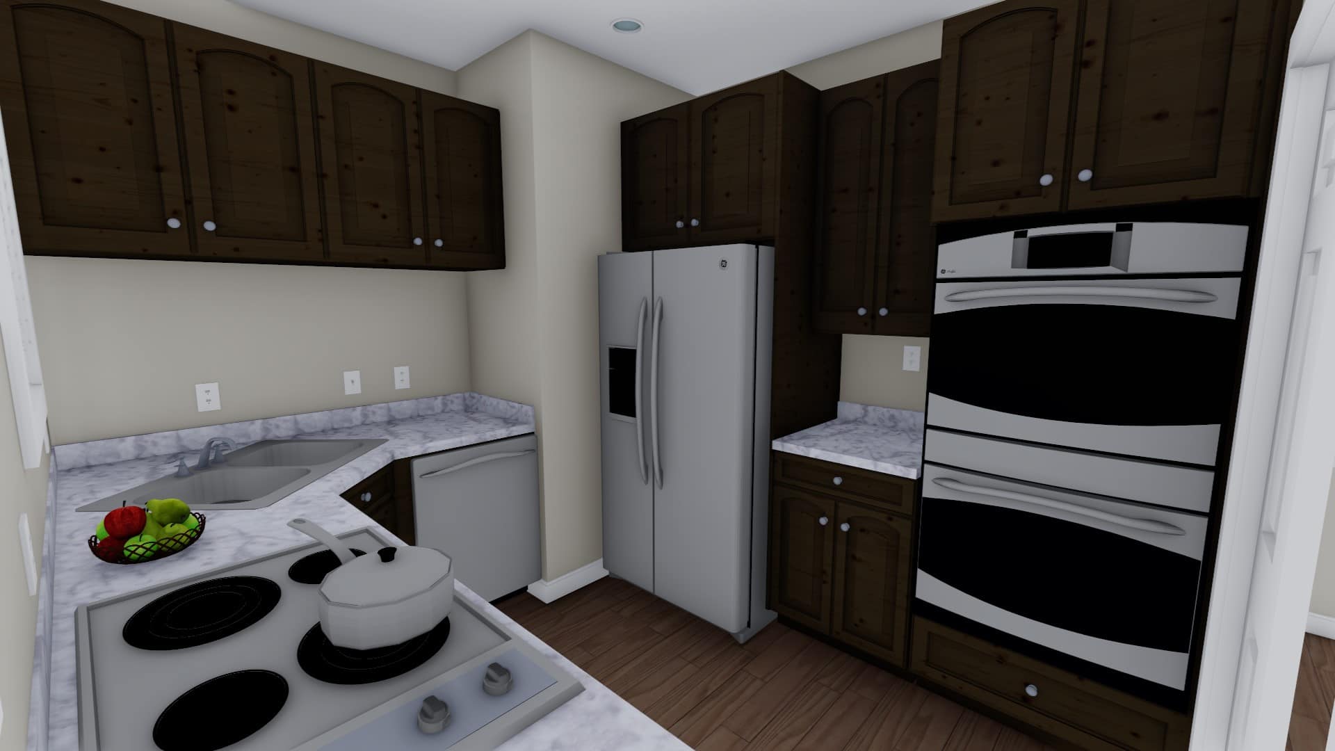 Kitchen of this 3-Bedroom,943 Sq Ft Plan -187-1178