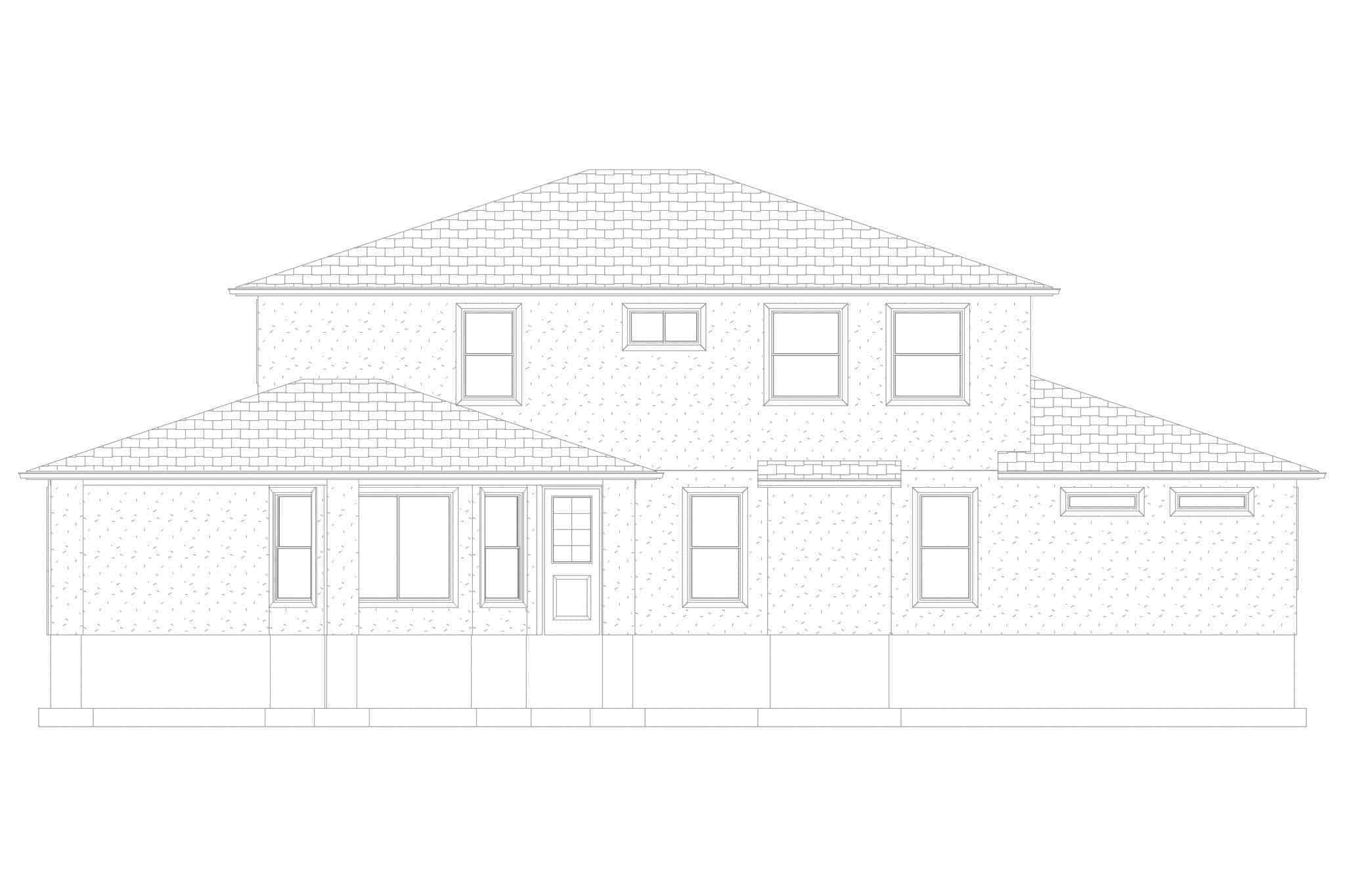 Home Plan Rear Elevation of this 5-Bedroom,3859 Sq Ft Plan -187-1179