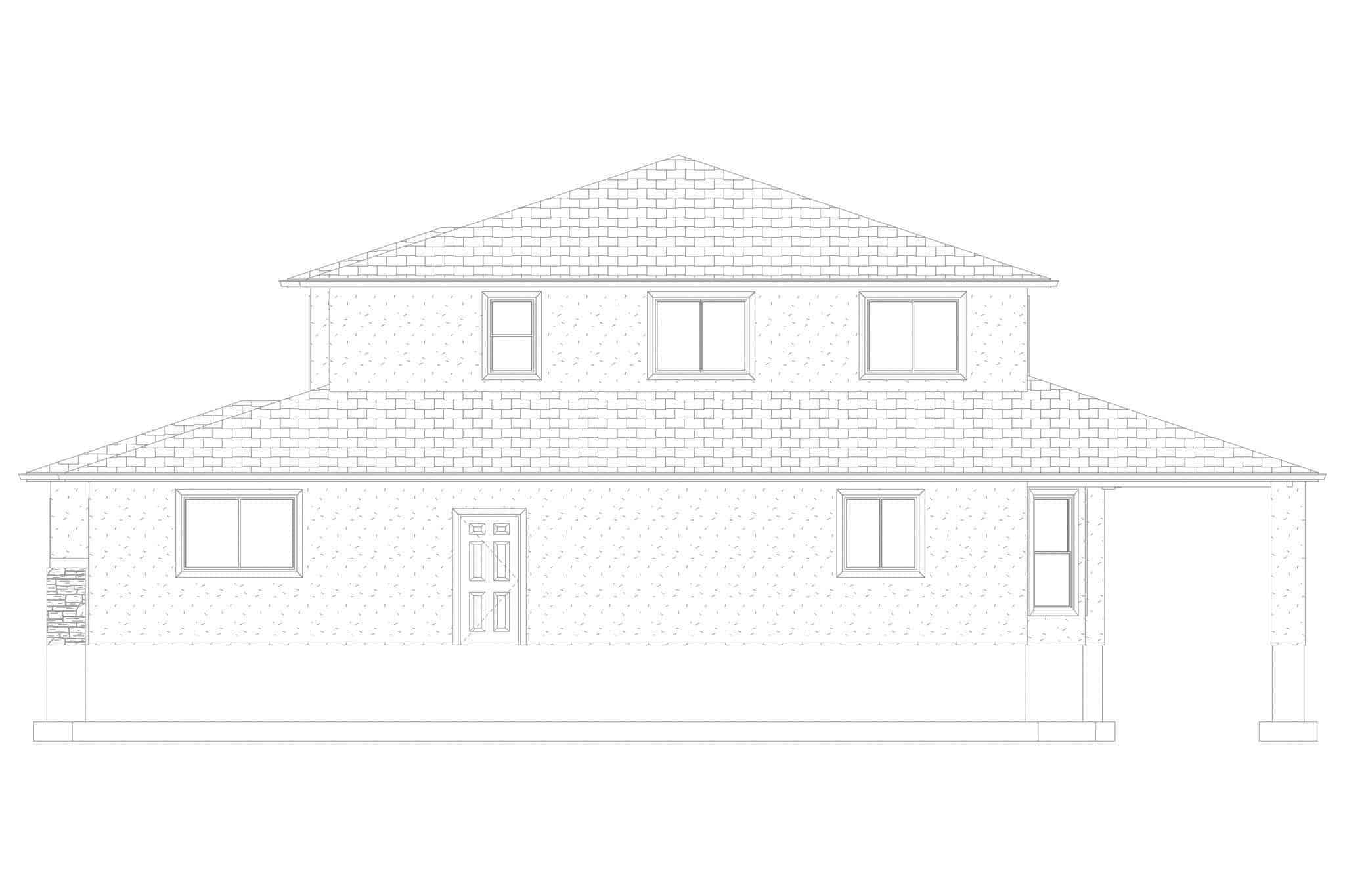 Home Plan Right Elevation of this 5-Bedroom,3859 Sq Ft Plan -187-1179