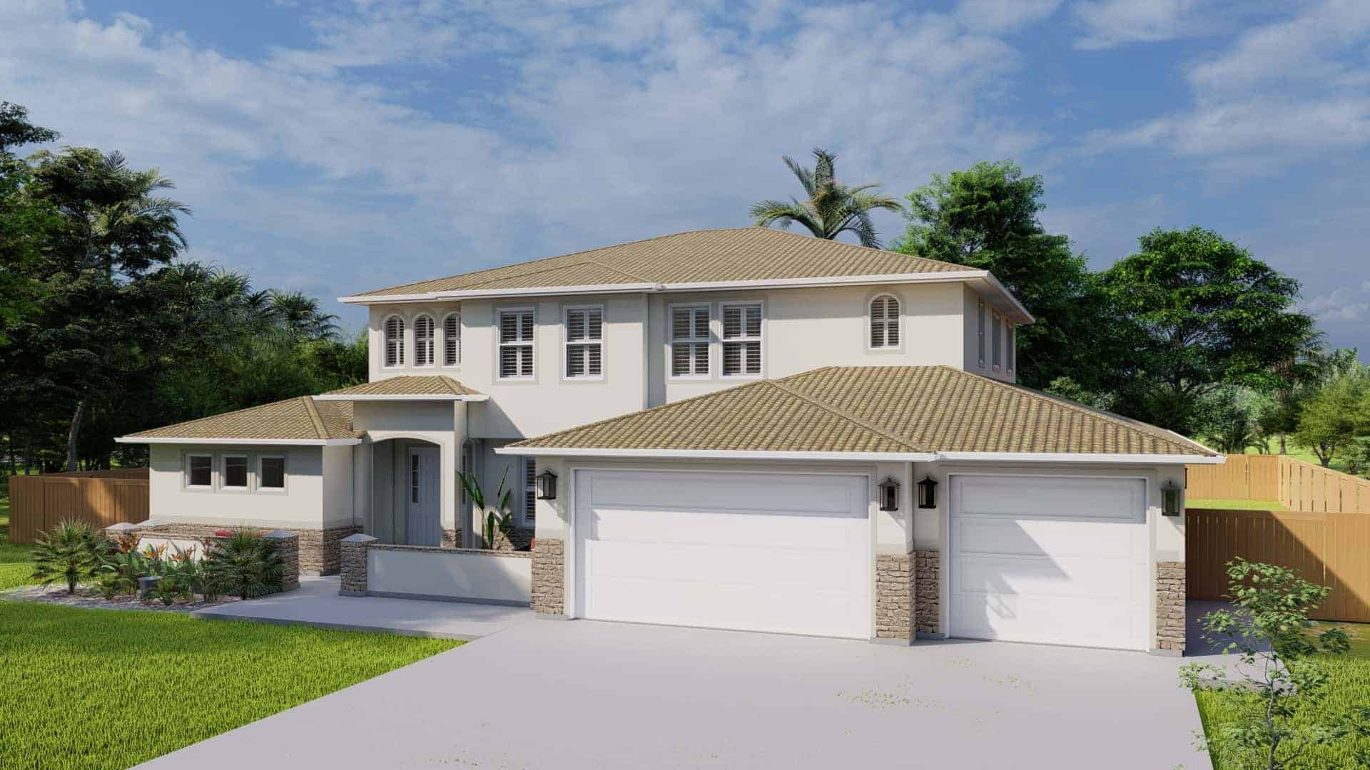 Front View of this 5-Bedroom,3859 Sq Ft Plan -187-1179