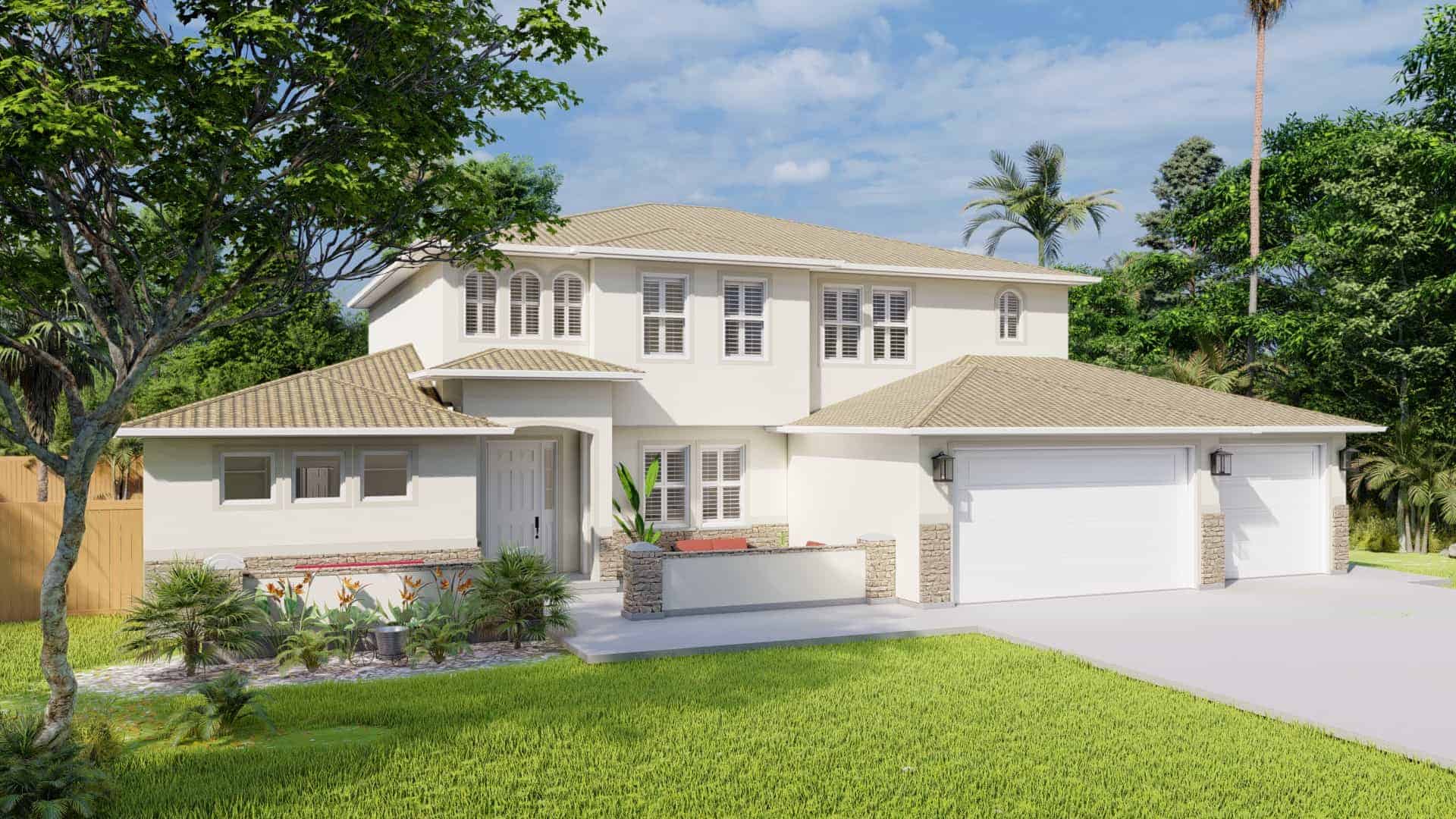 Front View of this 5-Bedroom,3859 Sq Ft Plan -187-1179