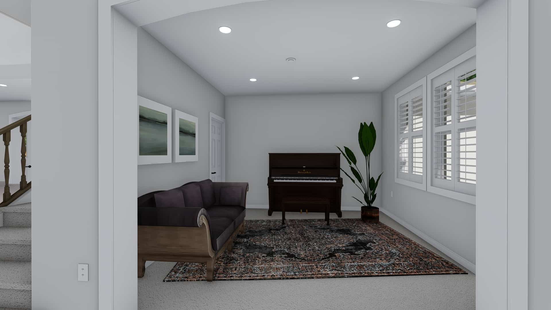 Home Office: Den of this 5-Bedroom,3859 Sq Ft Plan -187-1179