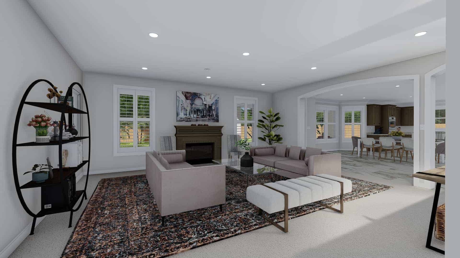 Family Room of this 5-Bedroom,3859 Sq Ft Plan -187-1179