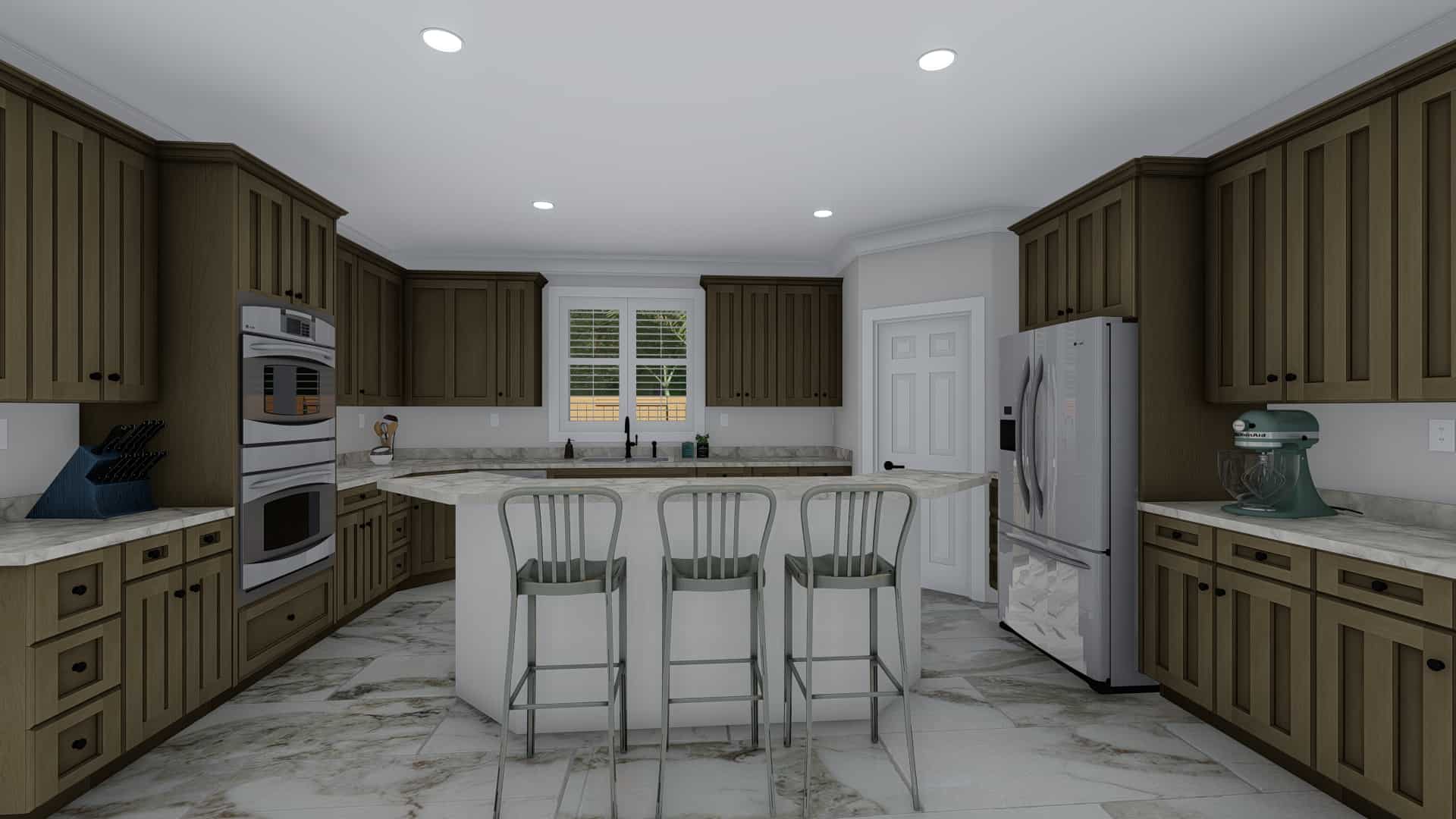 Kitchen: Kitchen Island of this 5-Bedroom,3859 Sq Ft Plan -187-1179