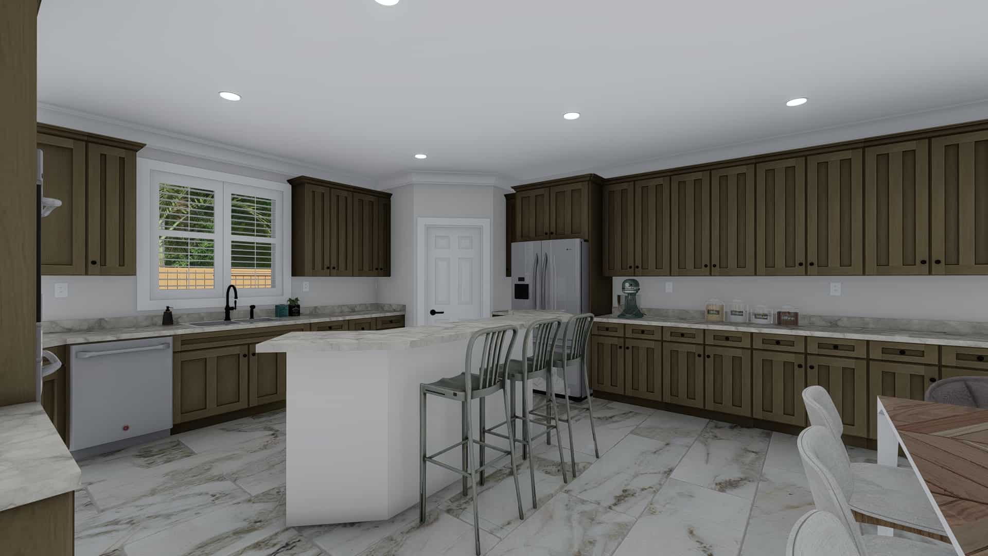 Kitchen: Kitchen Island of this 5-Bedroom,3859 Sq Ft Plan -187-1179