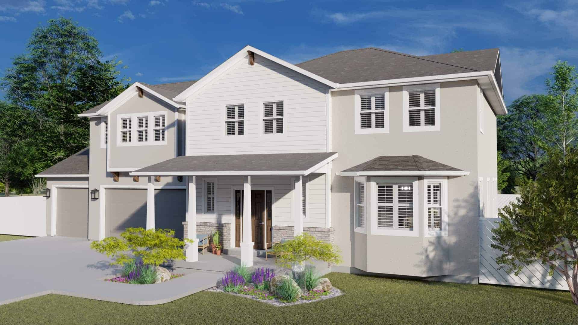 Right Side View of this 5-Bedroom,2483 Sq Ft Plan -187-1180