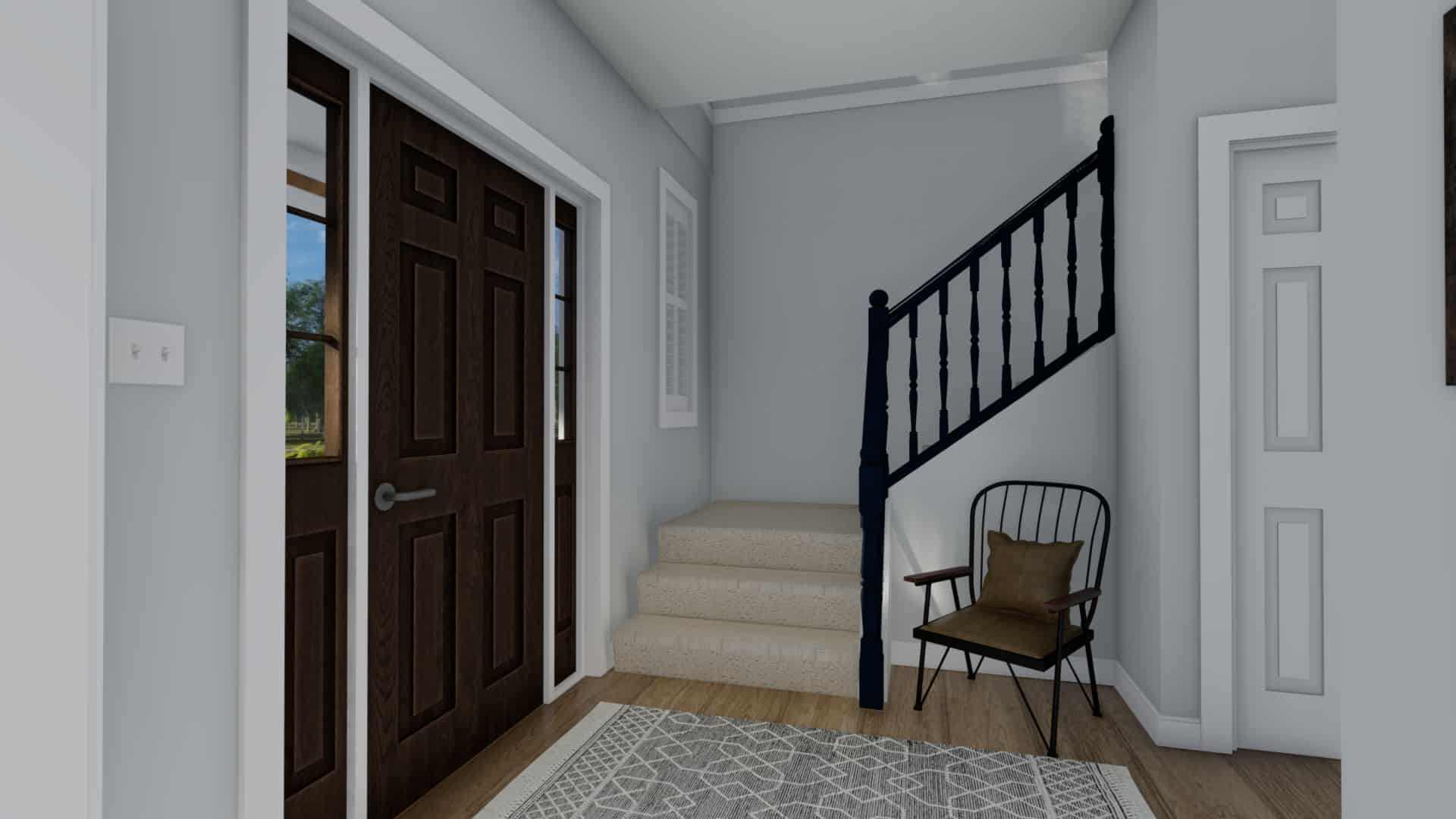Entry Hall: Staircase of this 5-Bedroom,2483 Sq Ft Plan -187-1180