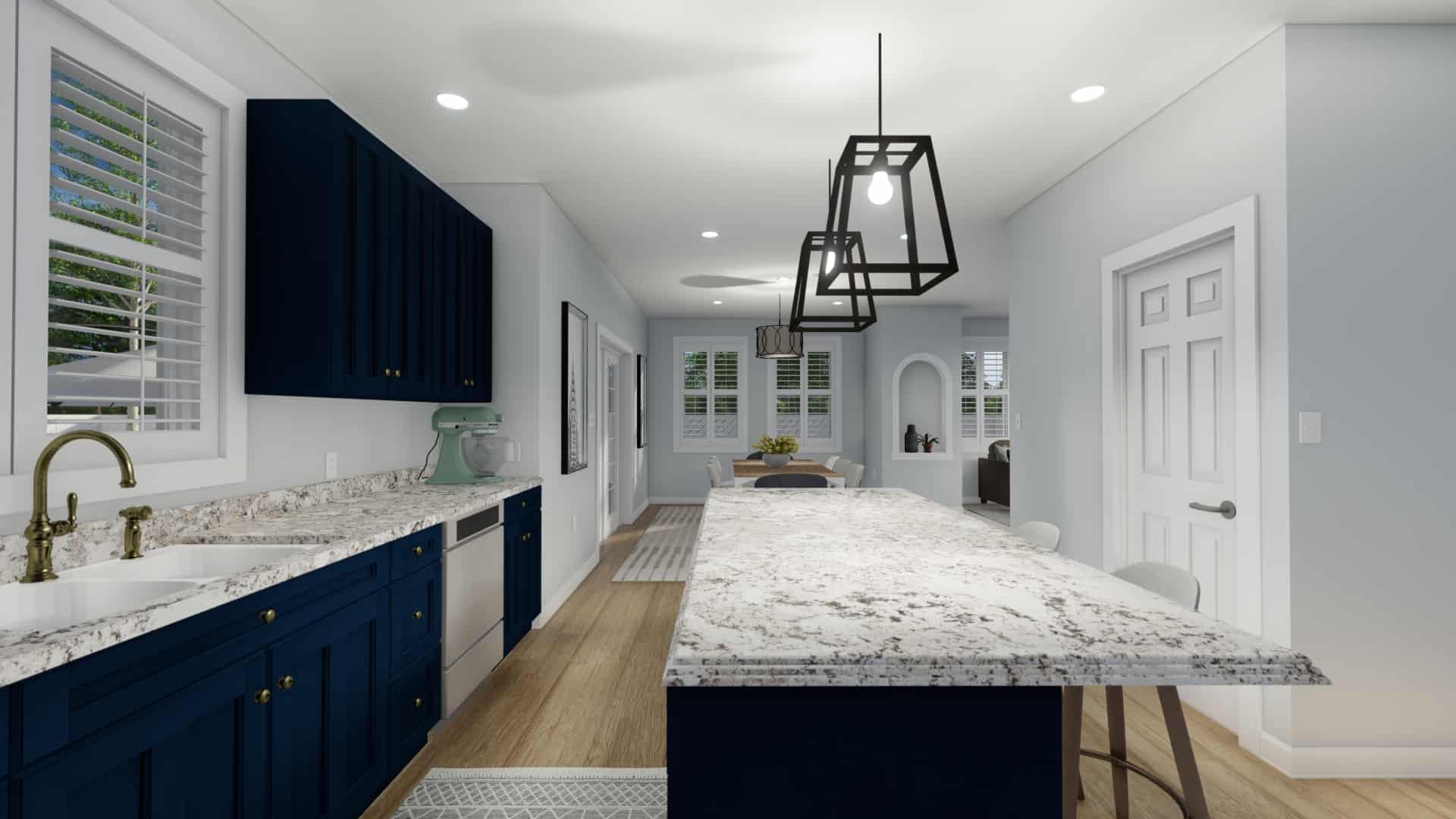 Kitchen: Kitchen Island of this 5-Bedroom,2483 Sq Ft Plan -187-1180