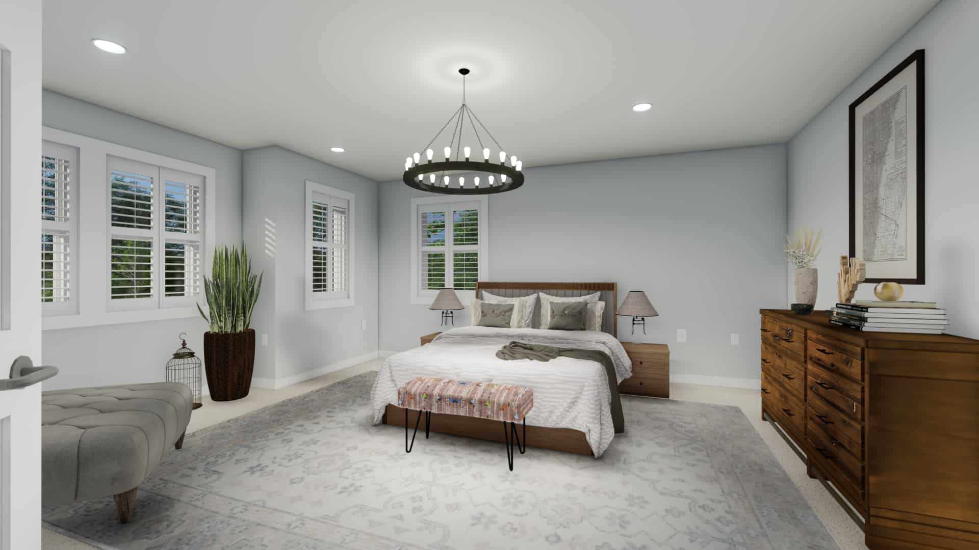 Master Bedroom of this 5-Bedroom,2483 Sq Ft Plan -187-1180