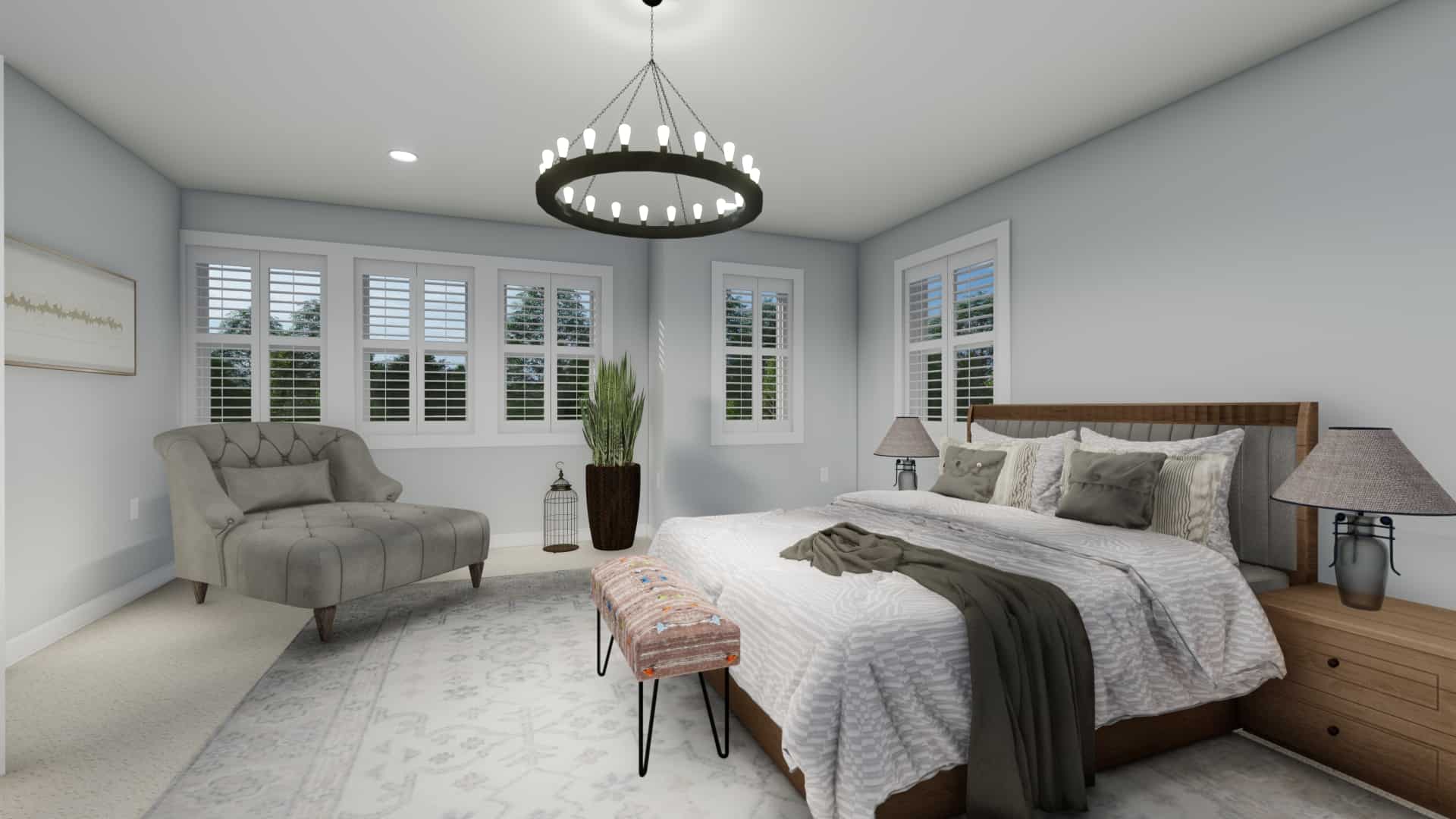Master Bedroom of this 5-Bedroom,2483 Sq Ft Plan -187-1180