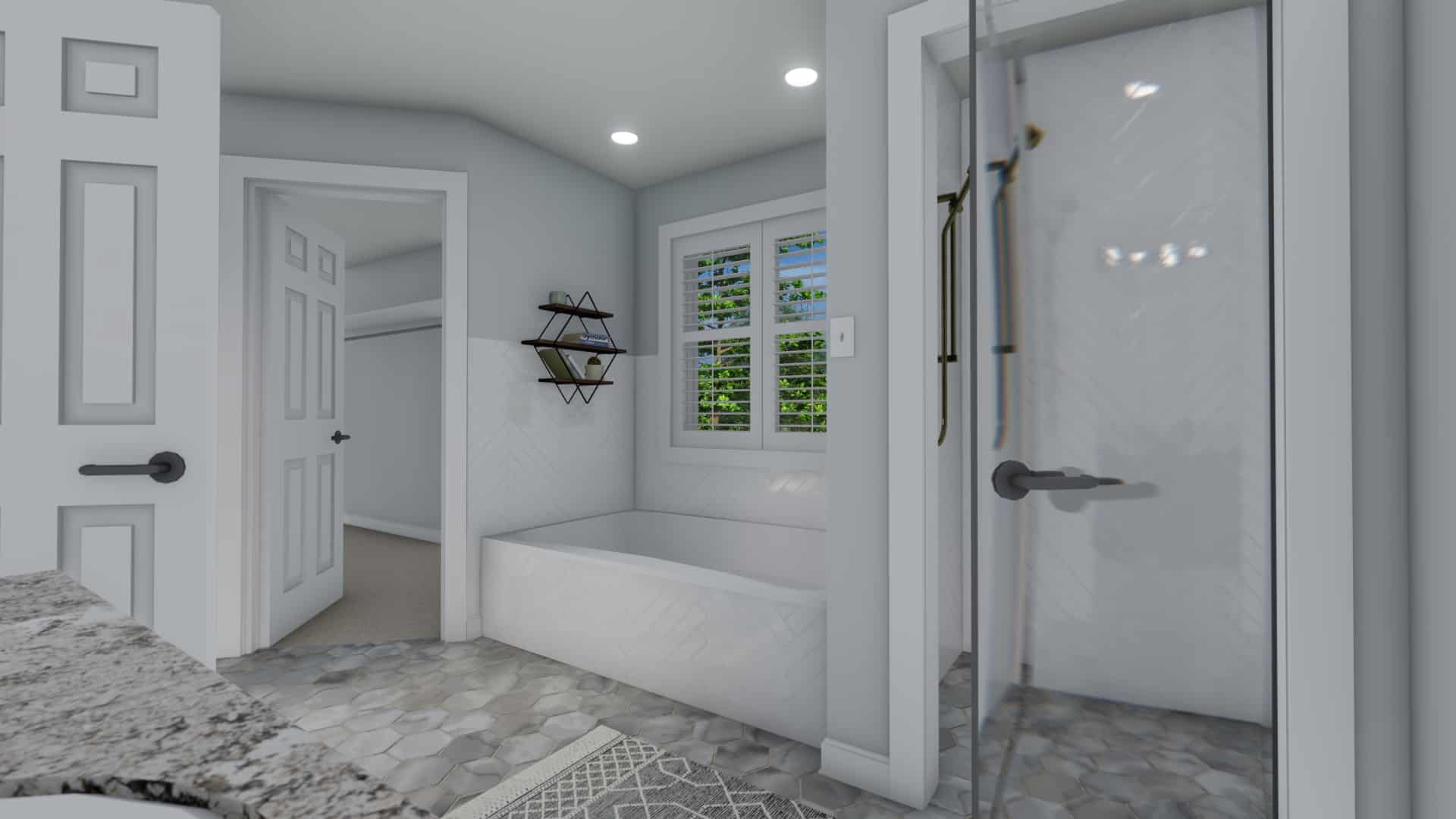 Master Bathroom: Tub of this 5-Bedroom,2483 Sq Ft Plan -187-1180