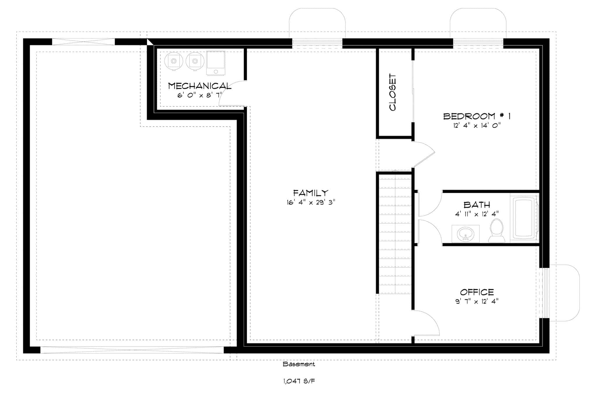 Basement of Country Plan #187-1181