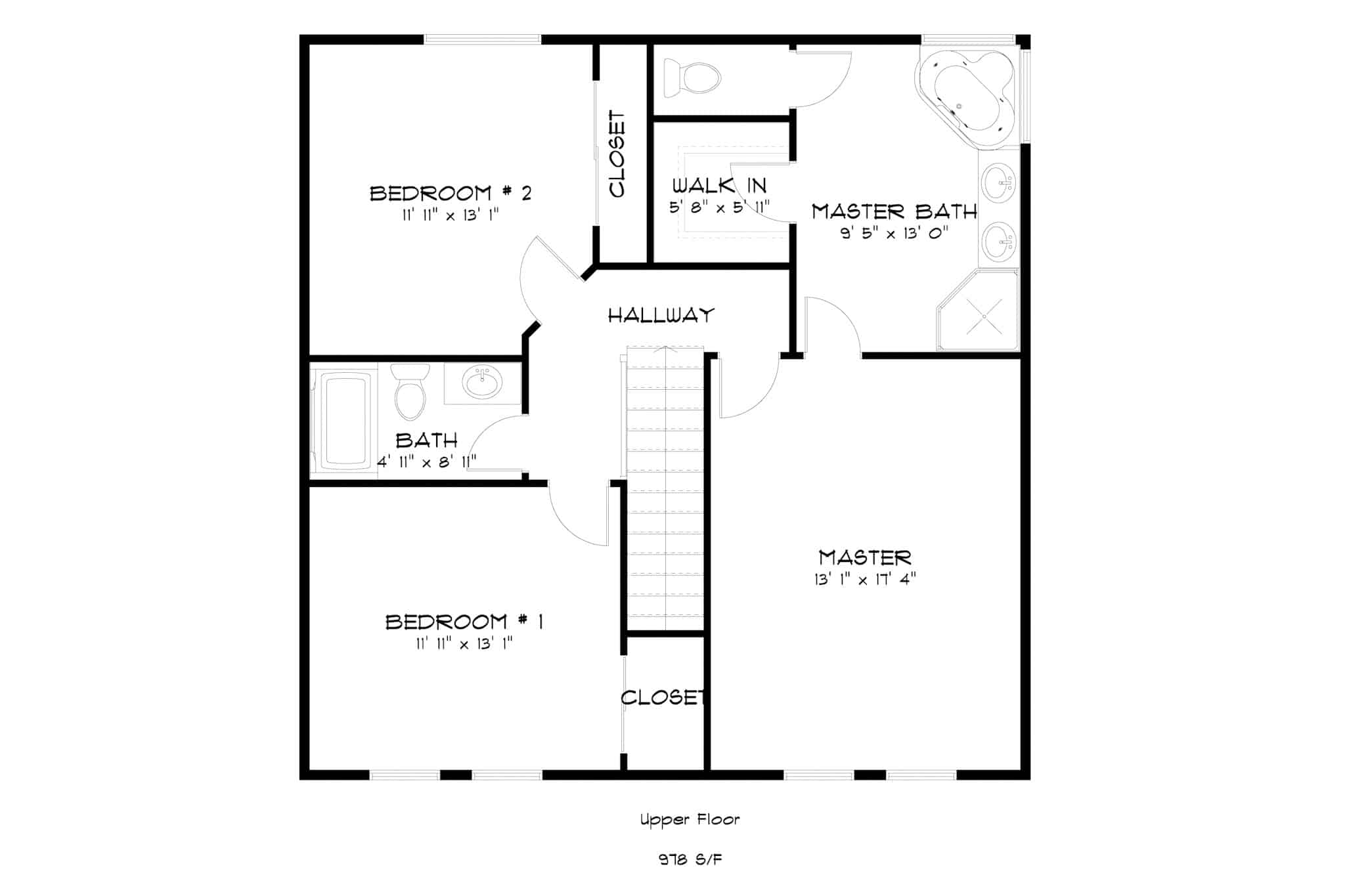 Upper Level of Country Plan #187-1181