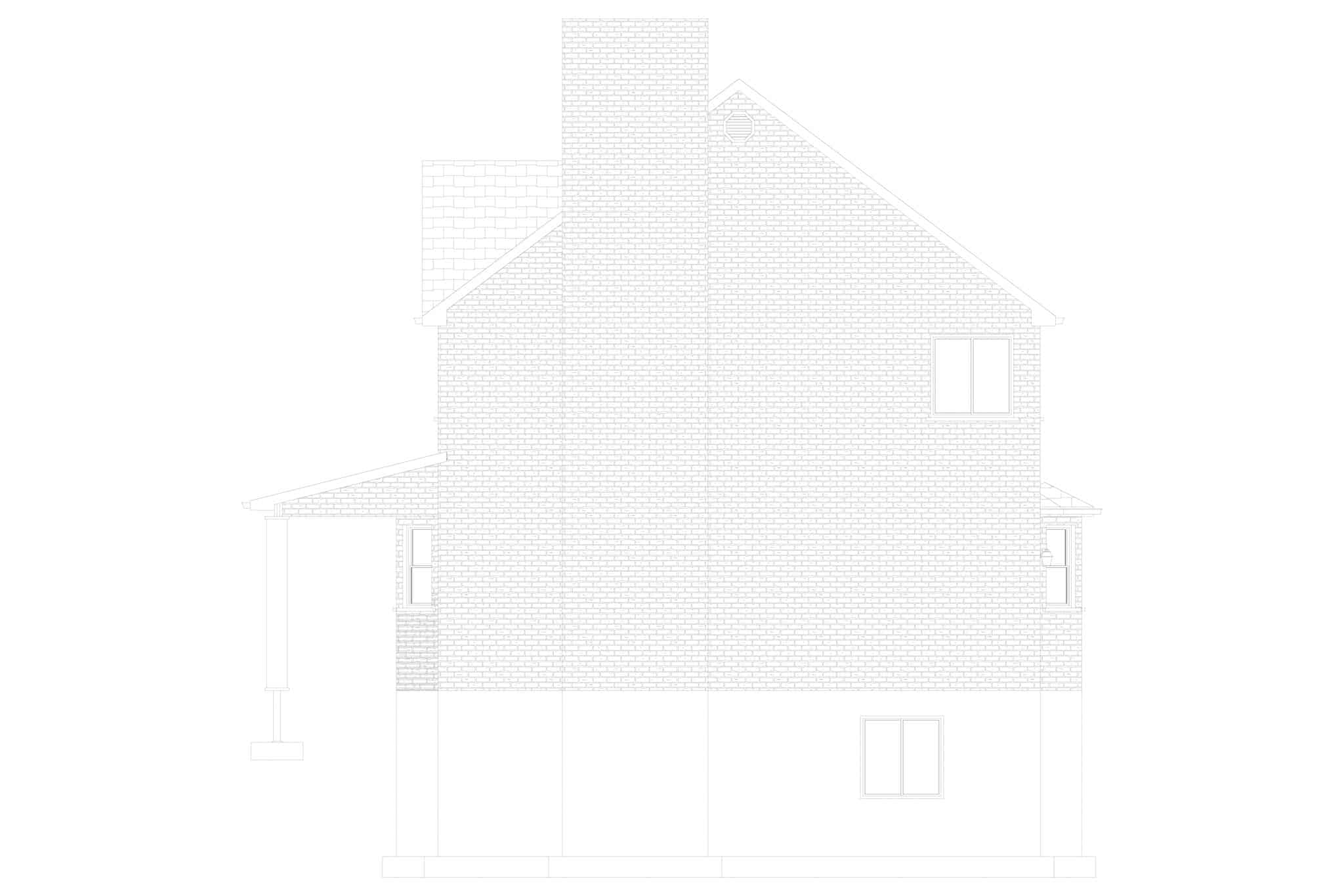 Home Plan Right Elevation of this 4-Bedroom,2010 Sq Ft Plan -187-1183