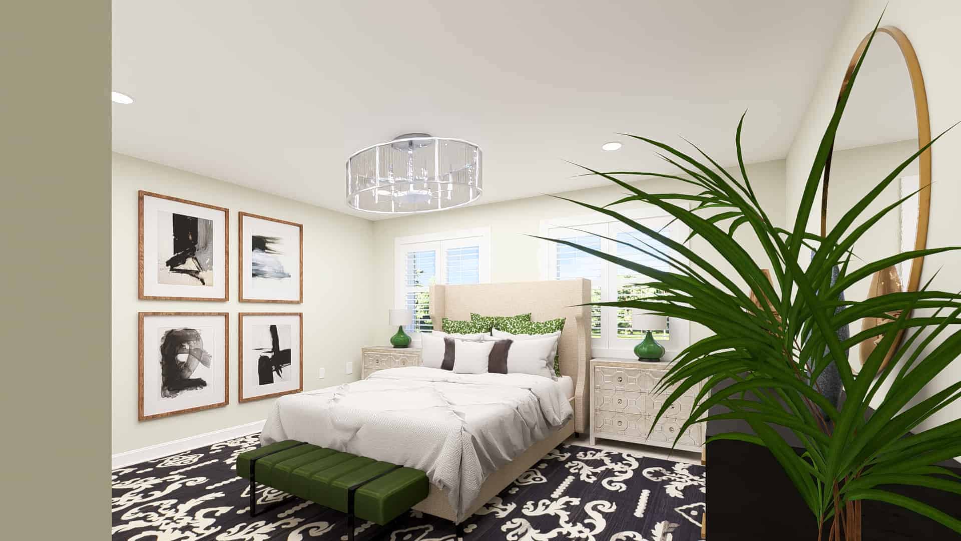 Master Bedroom of this 4-Bedroom,2010 Sq Ft Plan -187-1183