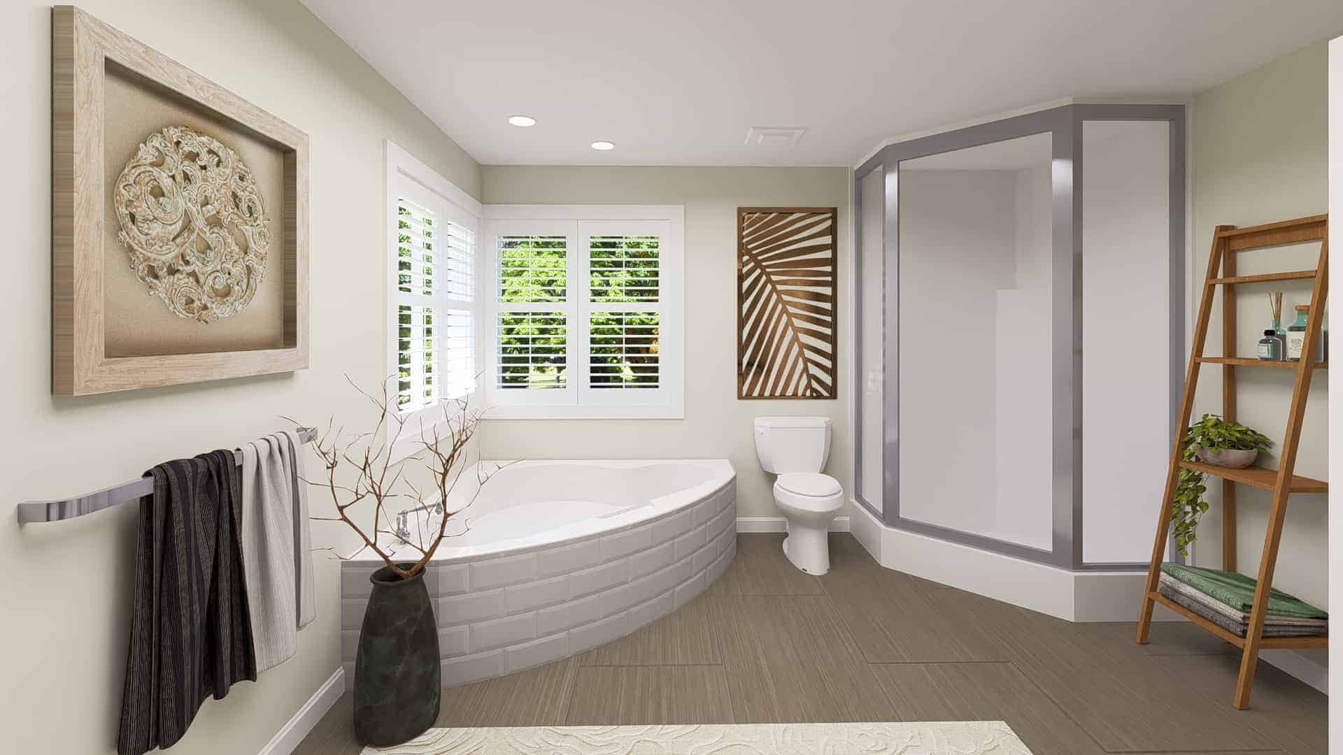 Master Bathroom: Tub of this 4-Bedroom,2010 Sq Ft Plan -187-1183