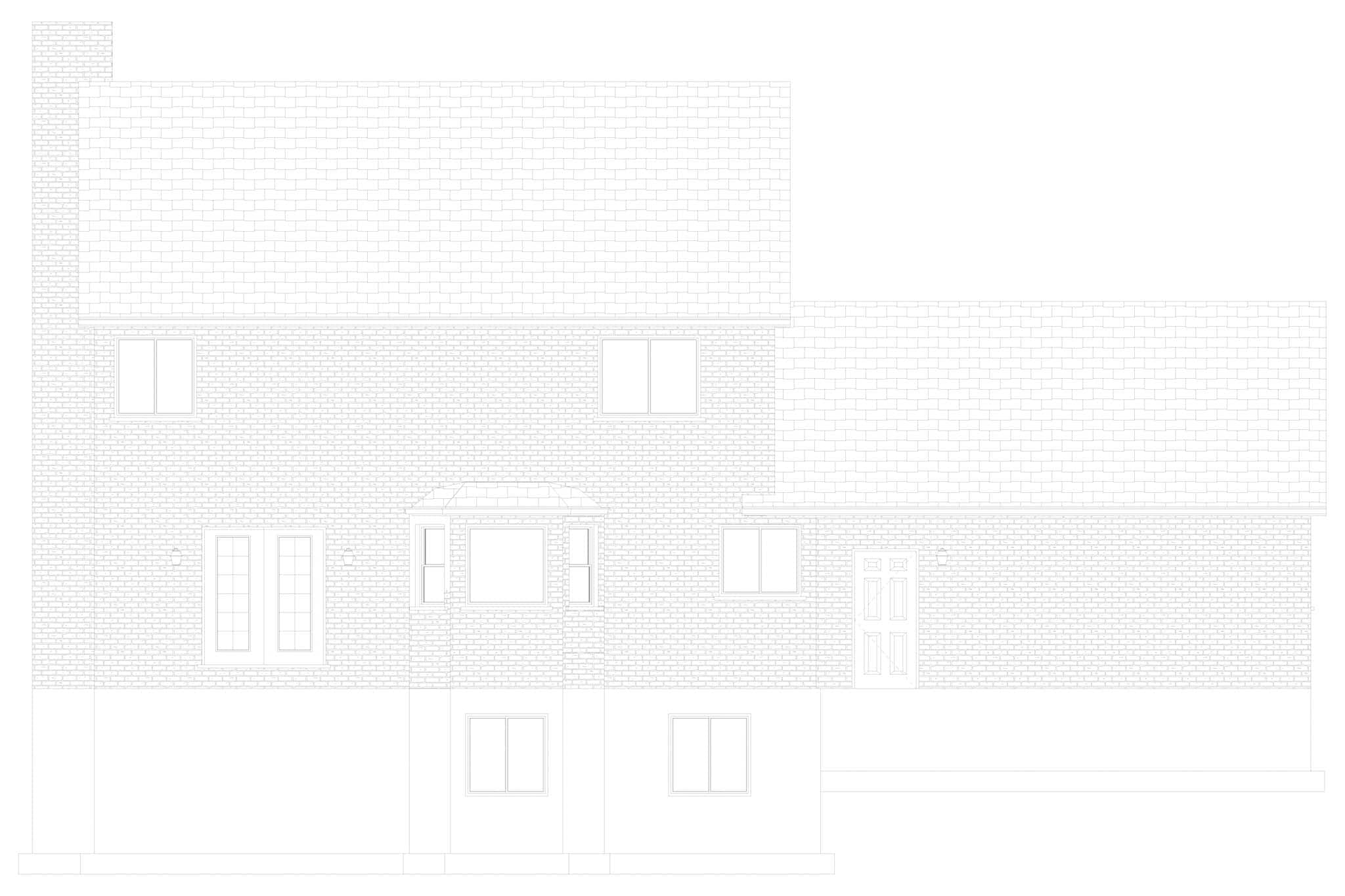 Home Plan Rear Elevation of this 4-Bedroom,2010 Sq Ft Plan -187-1183