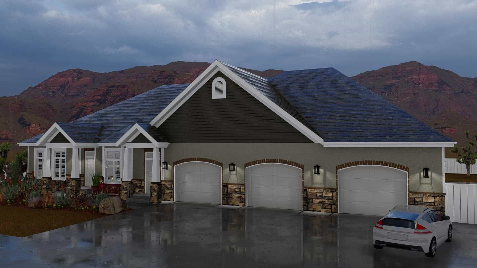 Front View of this 7-Bedroom,4744 Sq Ft Plan -187-1184