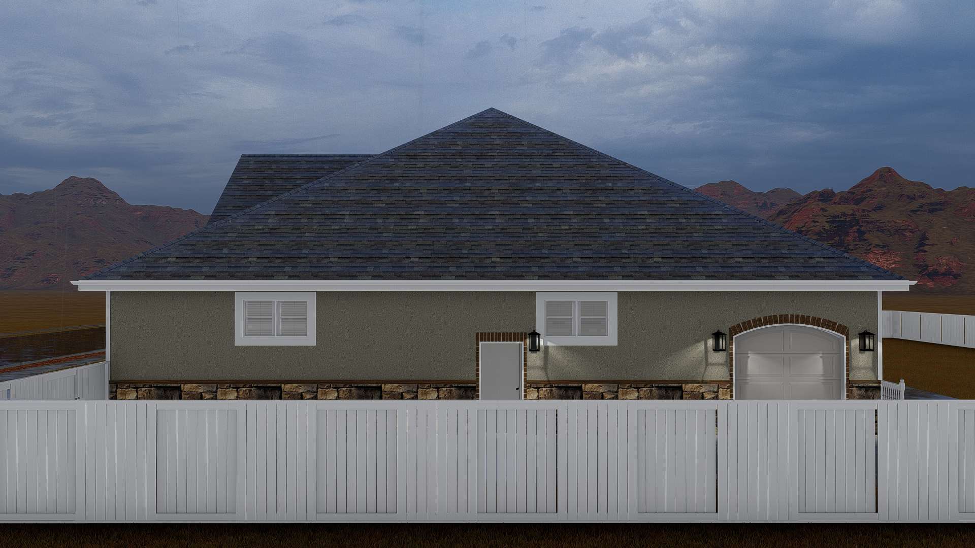 Rear View of this 7-Bedroom,4744 Sq Ft Plan -187-1184
